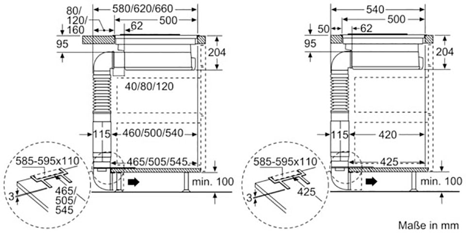 NEFF Kochfeld mit Dunstabzug »T18BD3AN0«, mit einfacher Touch Control Bedienung