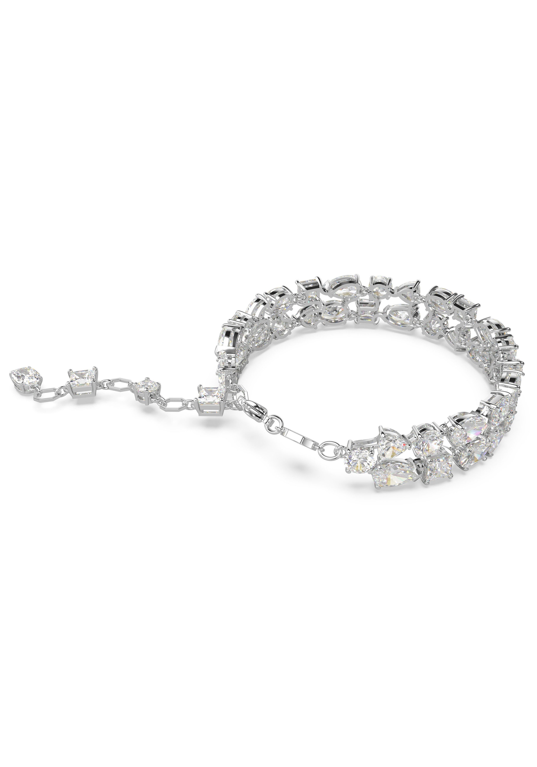 Armkette SWAROVSKI "Schmuck Geschenk Mesmera Armband" Gr. M, silber (metallfarben, kristallweiß, kristallweiß), Armbänder, Damen, M, Metall, glitzernd, glänzend, Armkette, mit Swarovski Zirkonia (synth.) 4