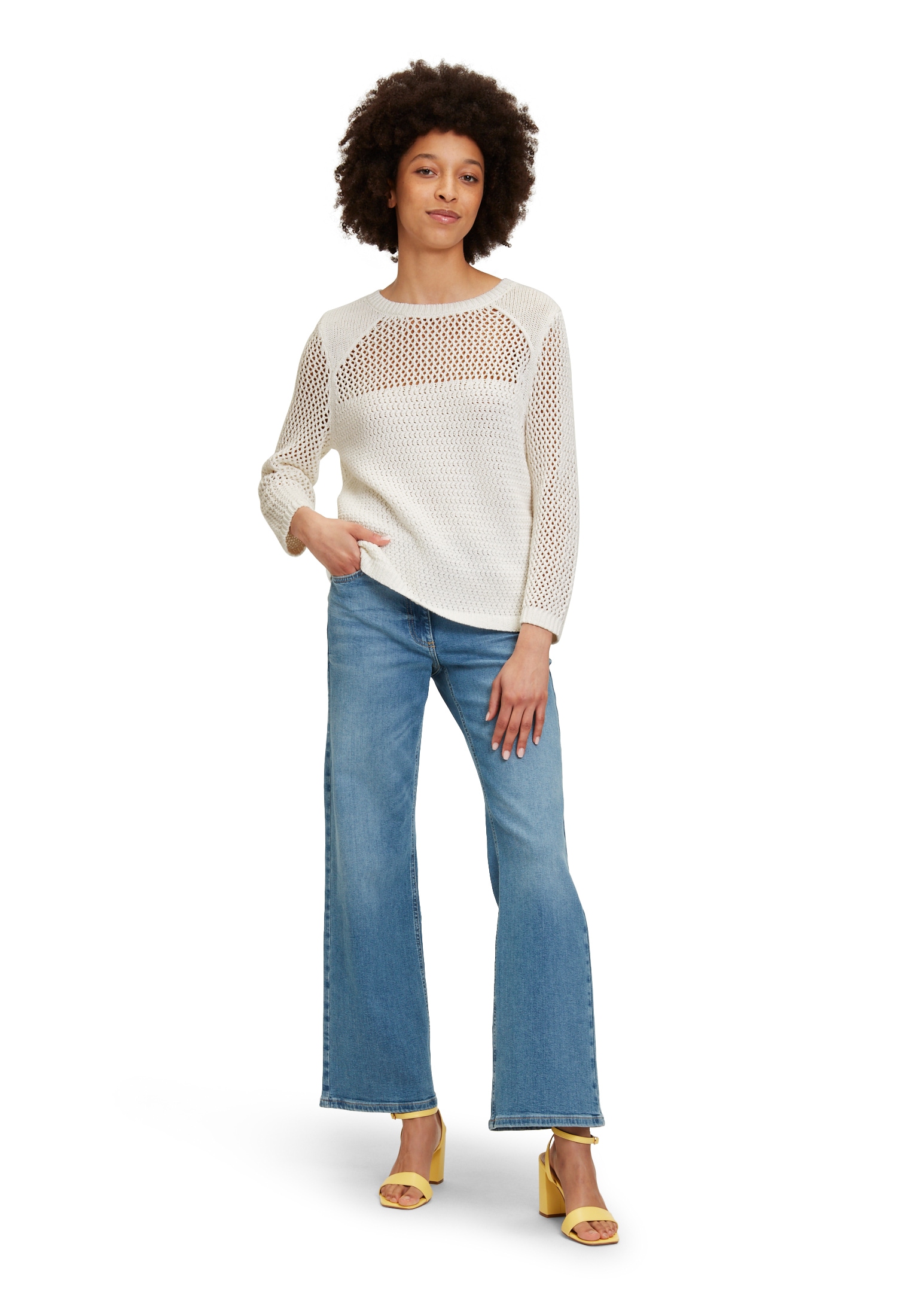 Betty Barclay Kurzarmshirt »Betty Barclay Grobstrick-Pullover mit Strickdetails«, (1 tlg.), Struktur