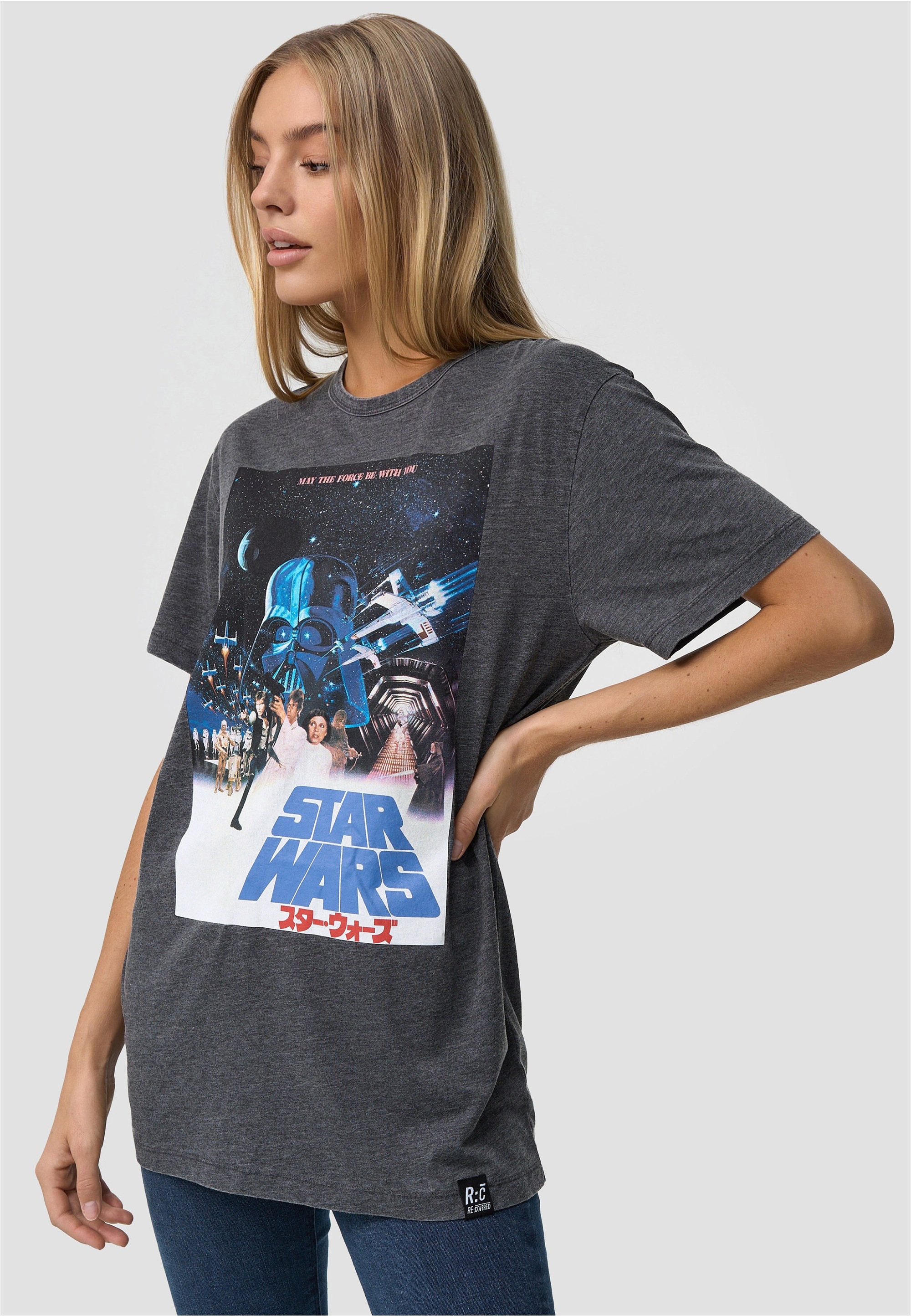 Recovered T-Shirt "Star Wars International Poster", mit klassischem Rundhal günstig online kaufen