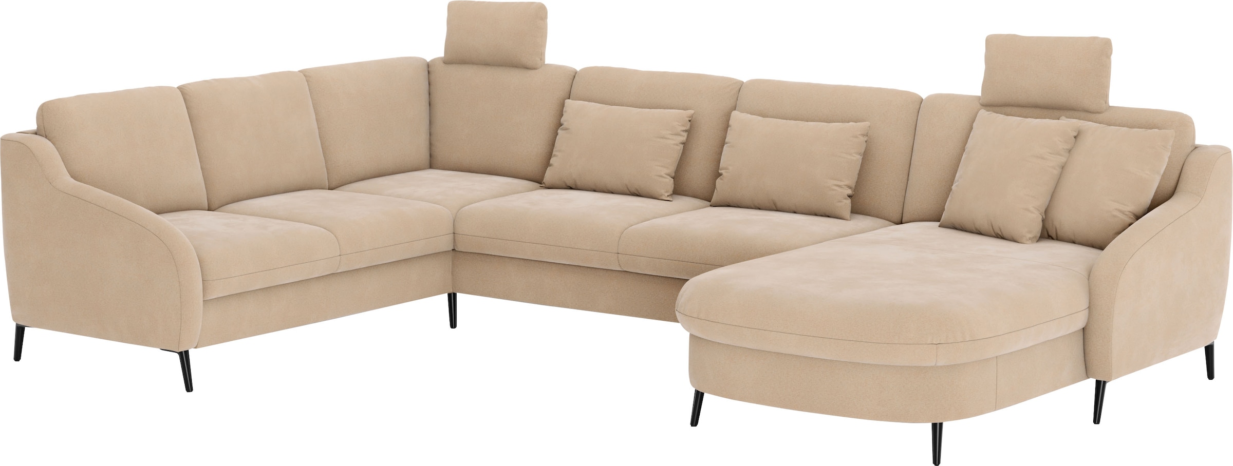sit&more Wohnlandschaft »Soul U-Form«, wahlweise mit Bettfunktion und Bettkasten oder Schubkasten