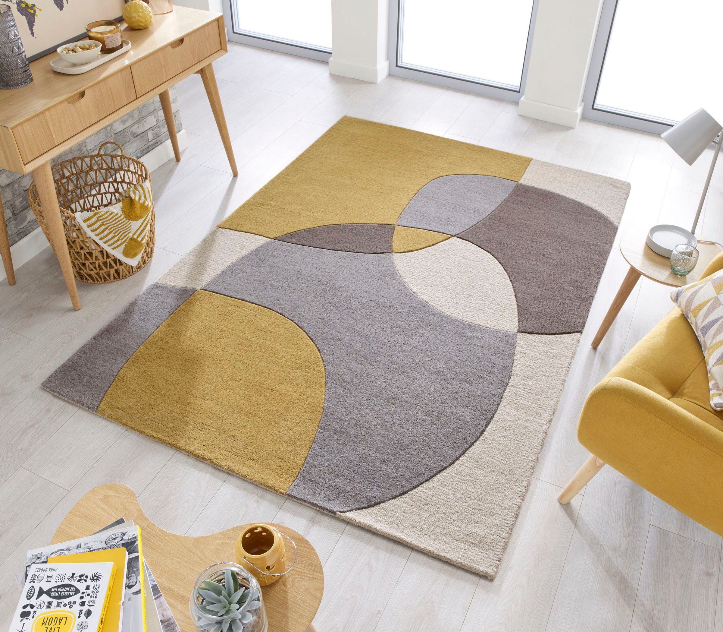 FLAIR RUGS Wollteppich "Glow, gemustert & modern" rechteckig 8 mm Höhe fußb günstig online kaufen