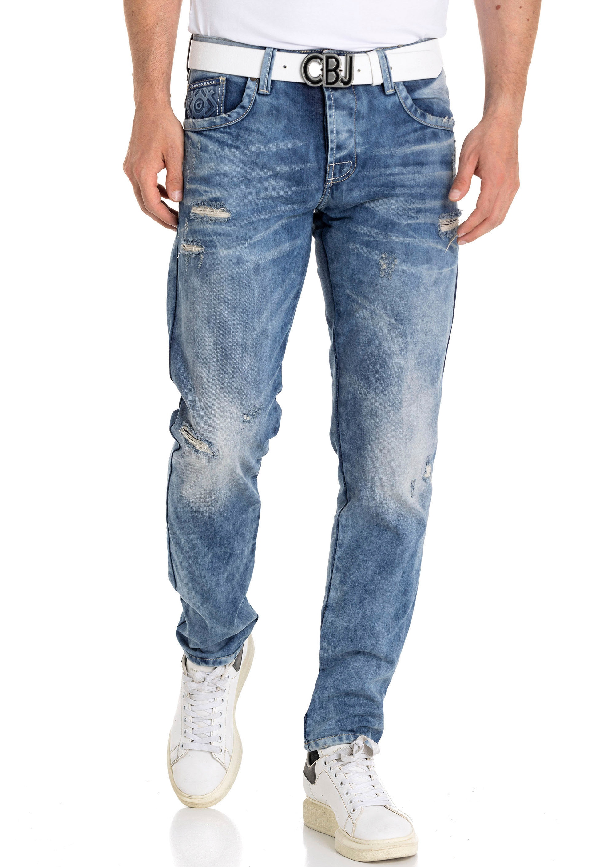 Cipo & Baxx Destroyed-Jeans »Regular«, im Used-Look