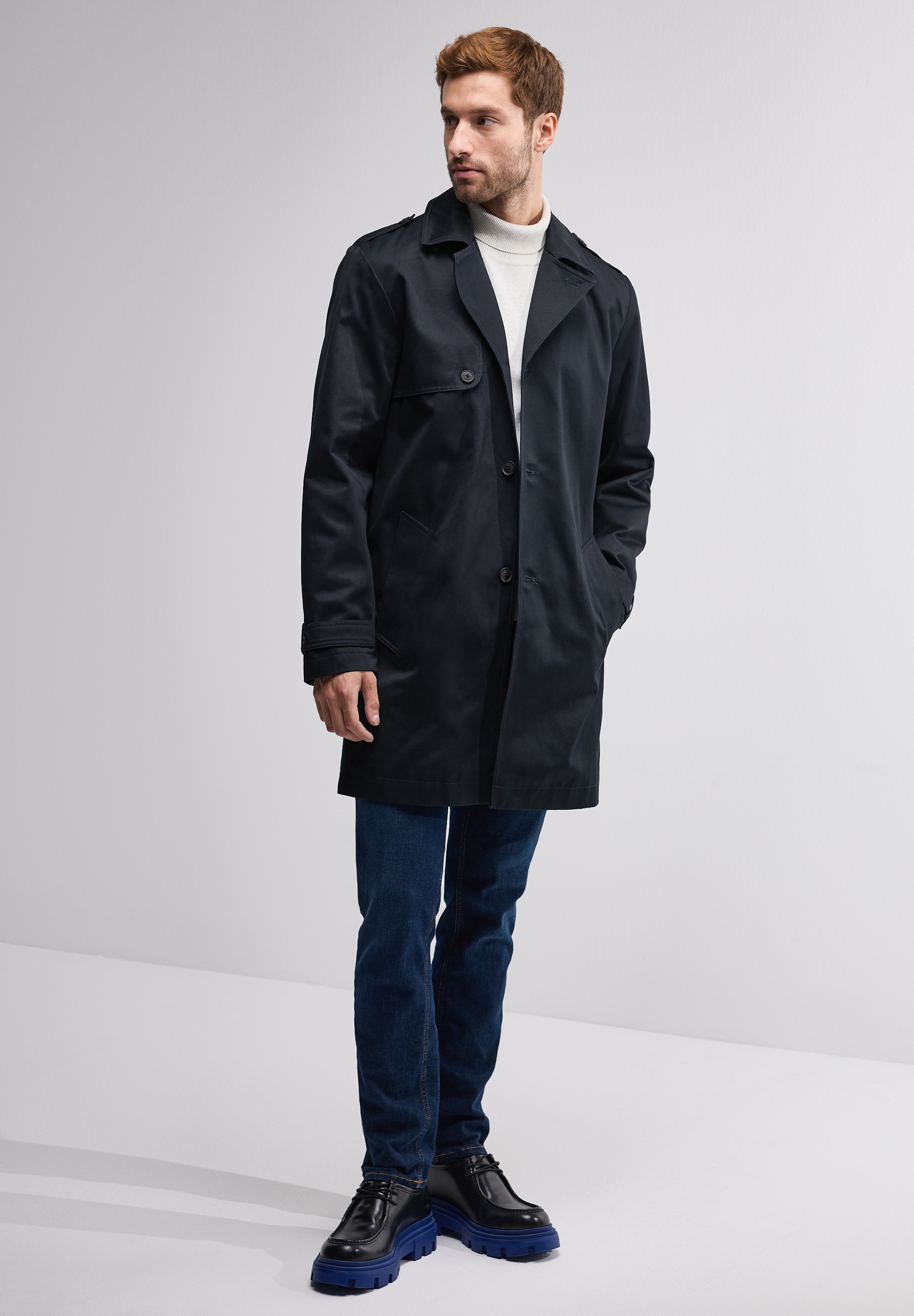 STREET ONE MEN Outdoorjacke, ohne Kapuze, mit Reverskragen