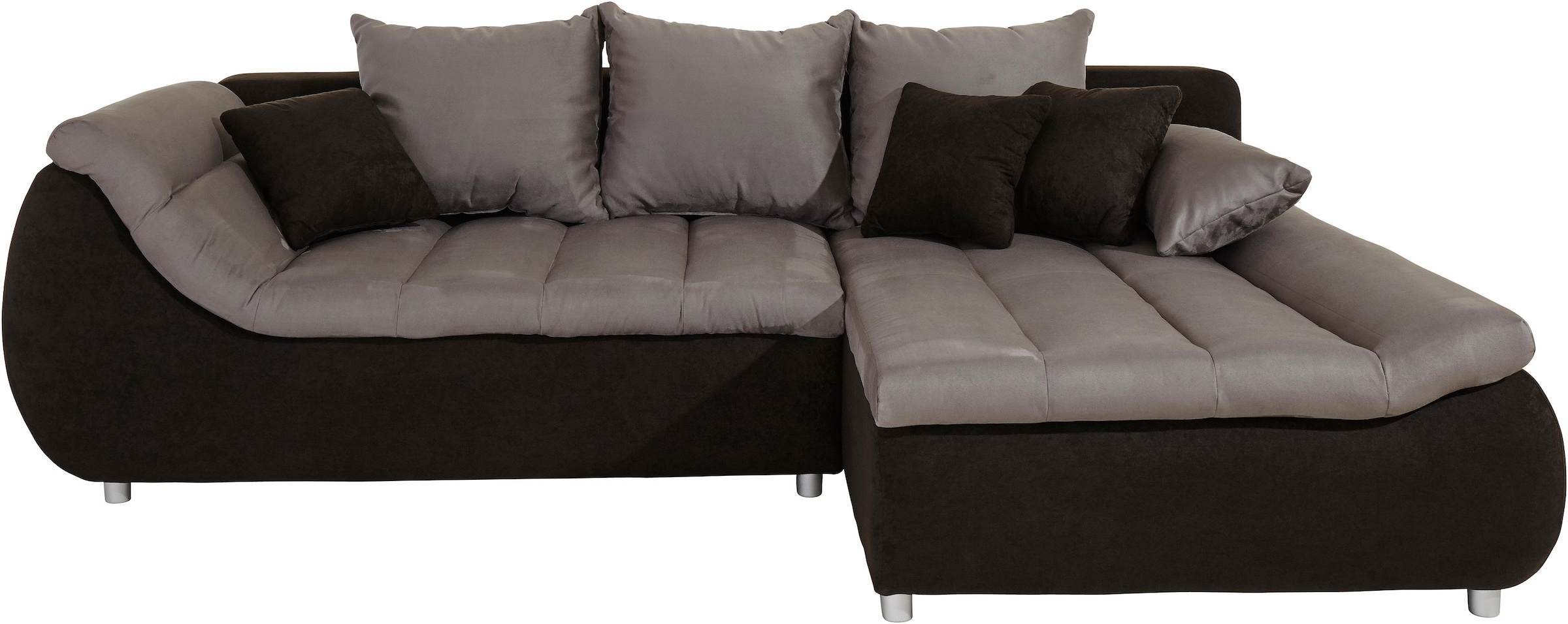 INOSIGN Ecksofa »Imola modern und elegant, bequem, aktuelle Steppung im Sitz, L-Form«, inkl. Bettfunktion und Bettkasten