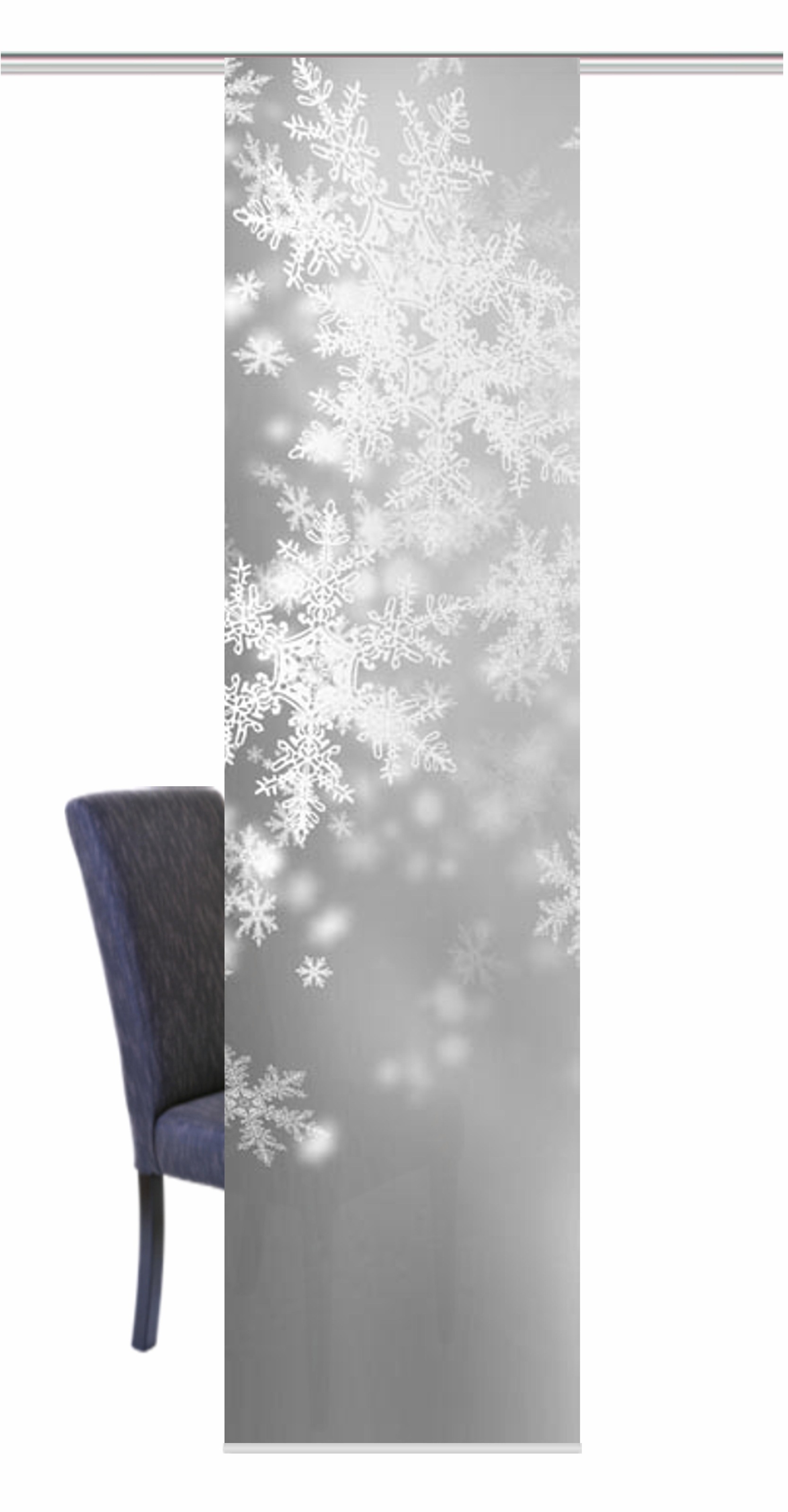 HOME WOHNIDEEN Schiebegardine "FLOCKE" Klettband 1 Stk. tlg. HxB: 245x60, i günstig online kaufen