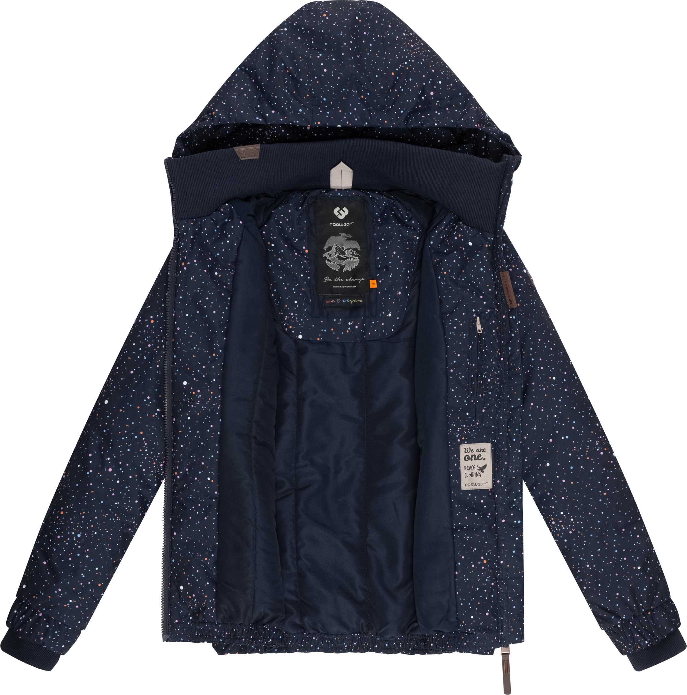 Ragwear Winterjacke »Dizzie kaufen BAUR Jacke Kapuze, für für kalte mit Gemusterte | Print«, Damen Tage
