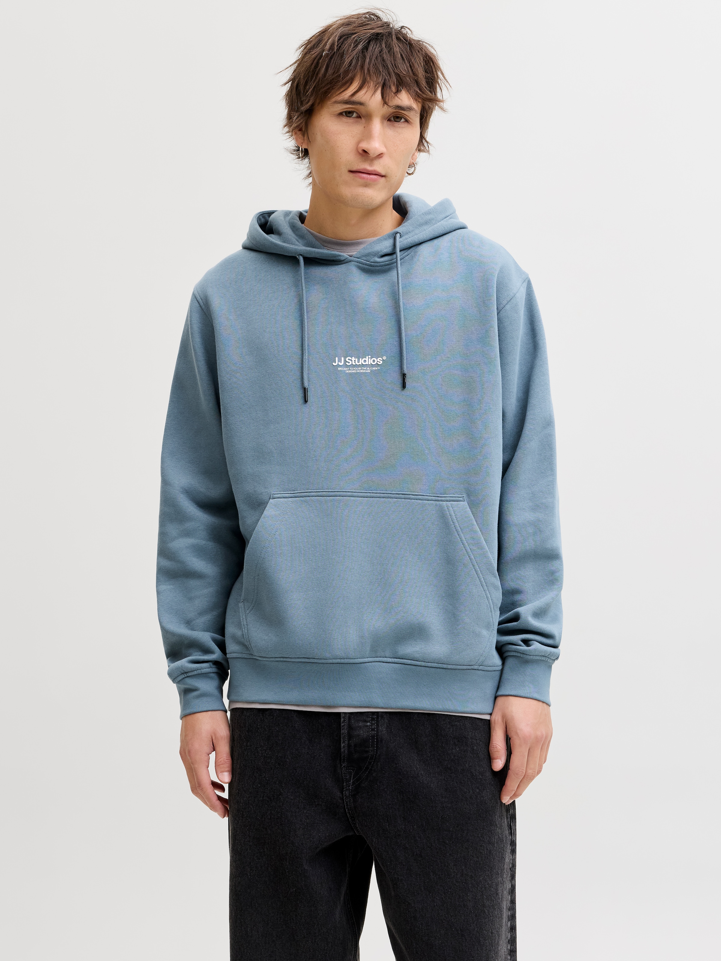 Jack & Jones "JJESOHO SWEAT HOOD NOOS", Baumwollmischung, relaxed fit