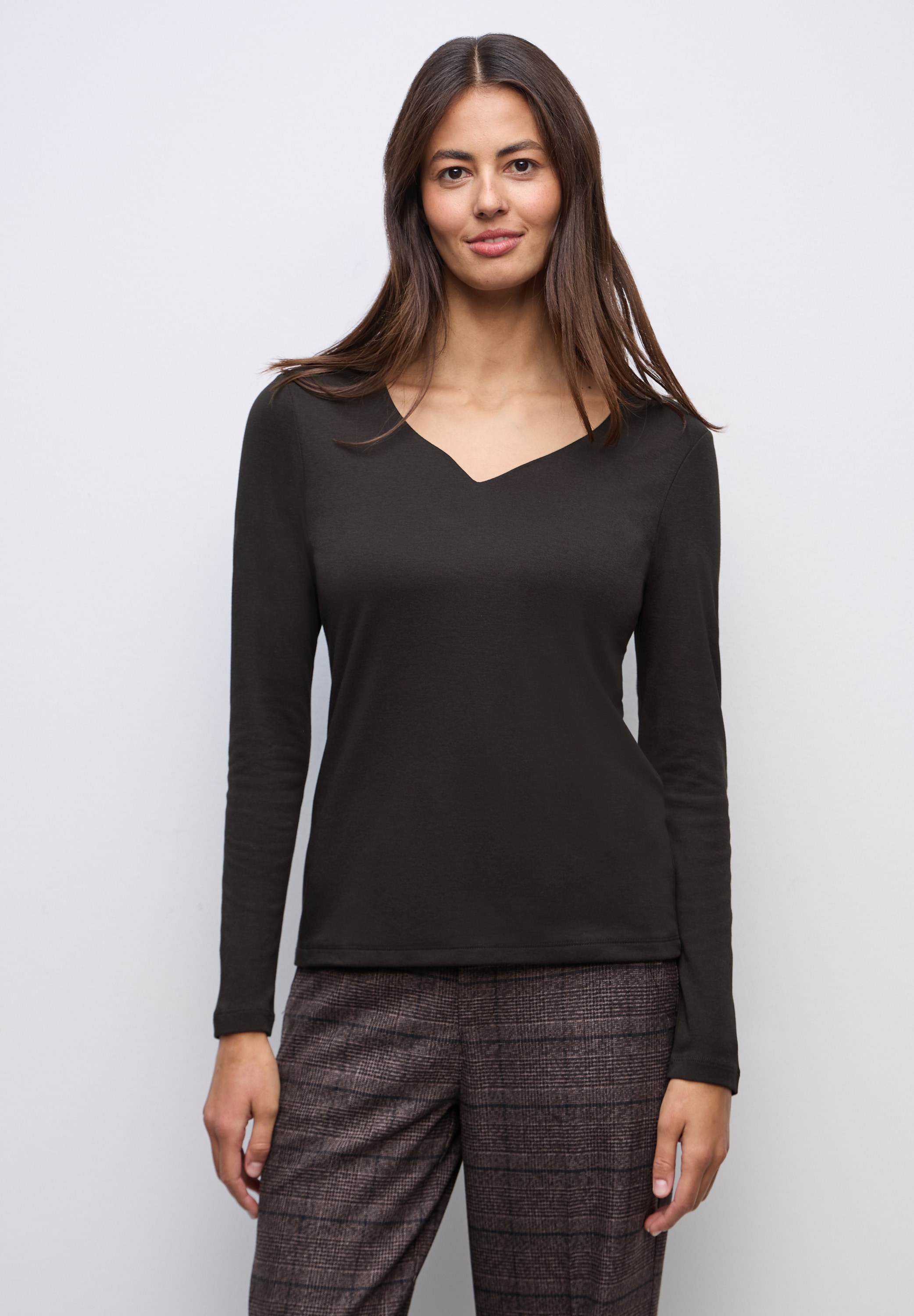 STREET ONE Langarmshirt im soften Baumwoll-Mix günstig online kaufen