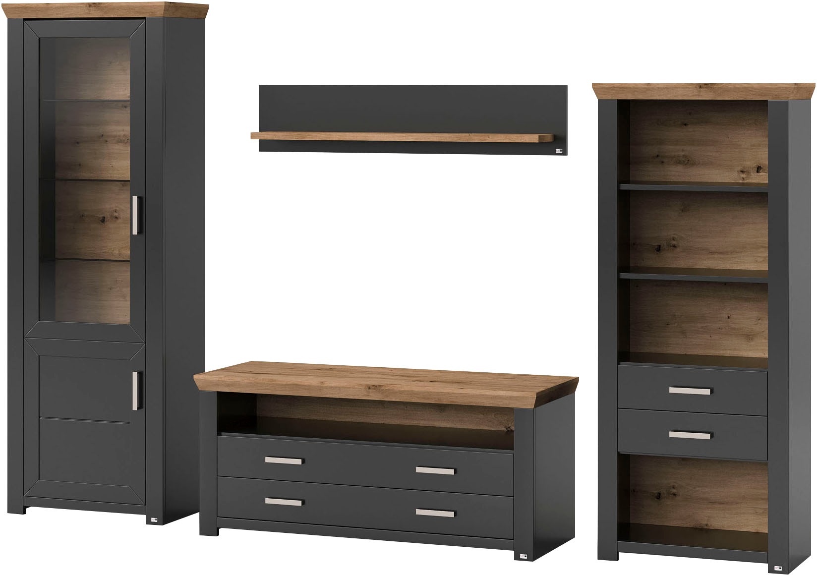 set one by Musterring Wohnwand "York" 4 Stk. tlg. günstig online kaufen