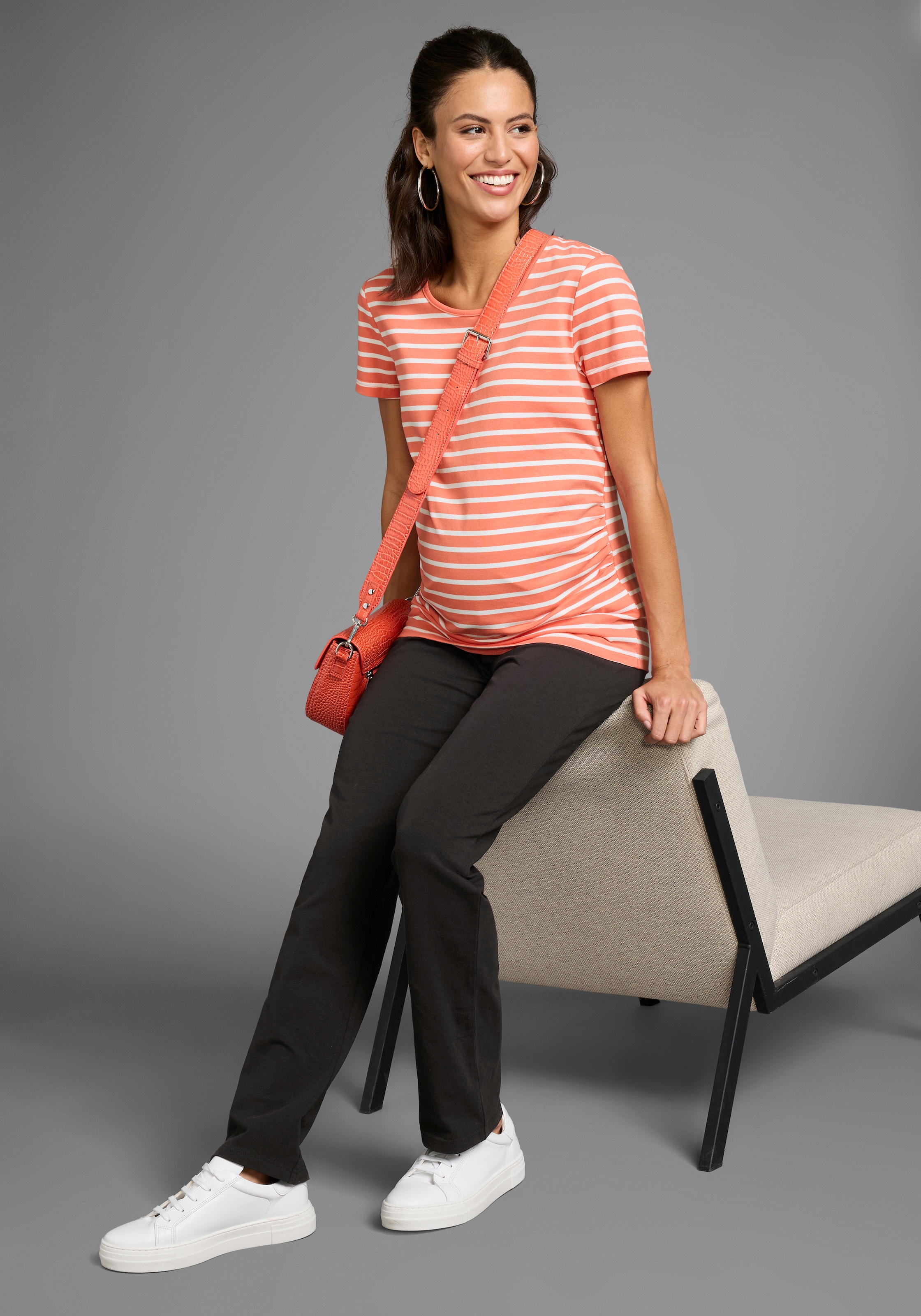 Neun Monate Umstandsshirt »2tlg. Set: T-Shirt+Leggings«, (Set, 2 tlg.), Komplett Outfit für die Schwangerschaft und Stillzeit