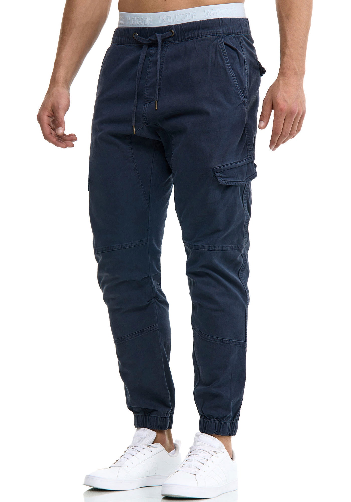 Indicode Cargohose »INLevi«, mit seitlichen Cargotaschen und elastischen Bündchen