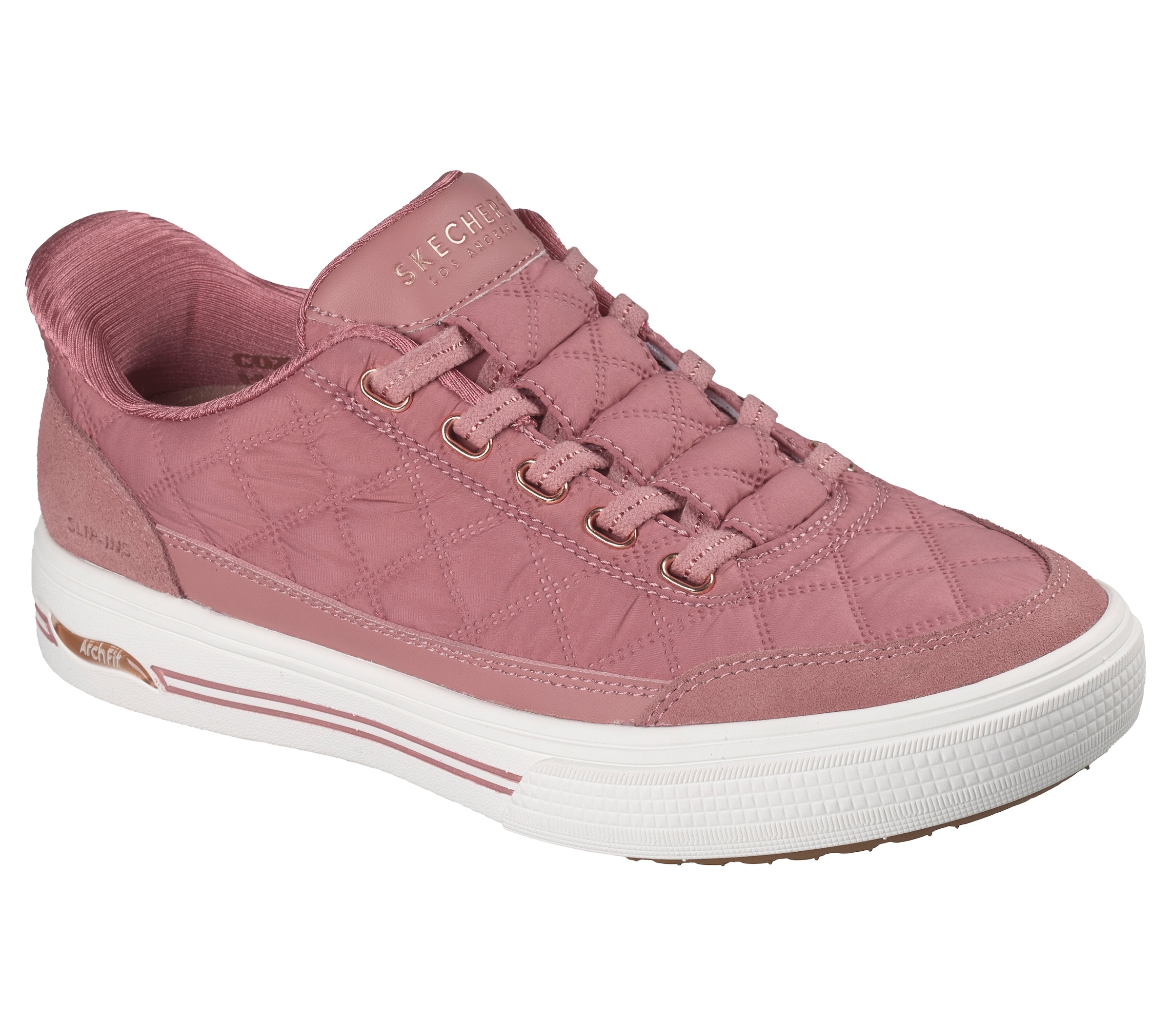 Skechers Slip-On Sneaker »ARCH FIT ARCADE-CUDDLE STEPS«  Slipper, Schlupfschuh, Freizeitsneaker mit elastischen Schnürsenkeln