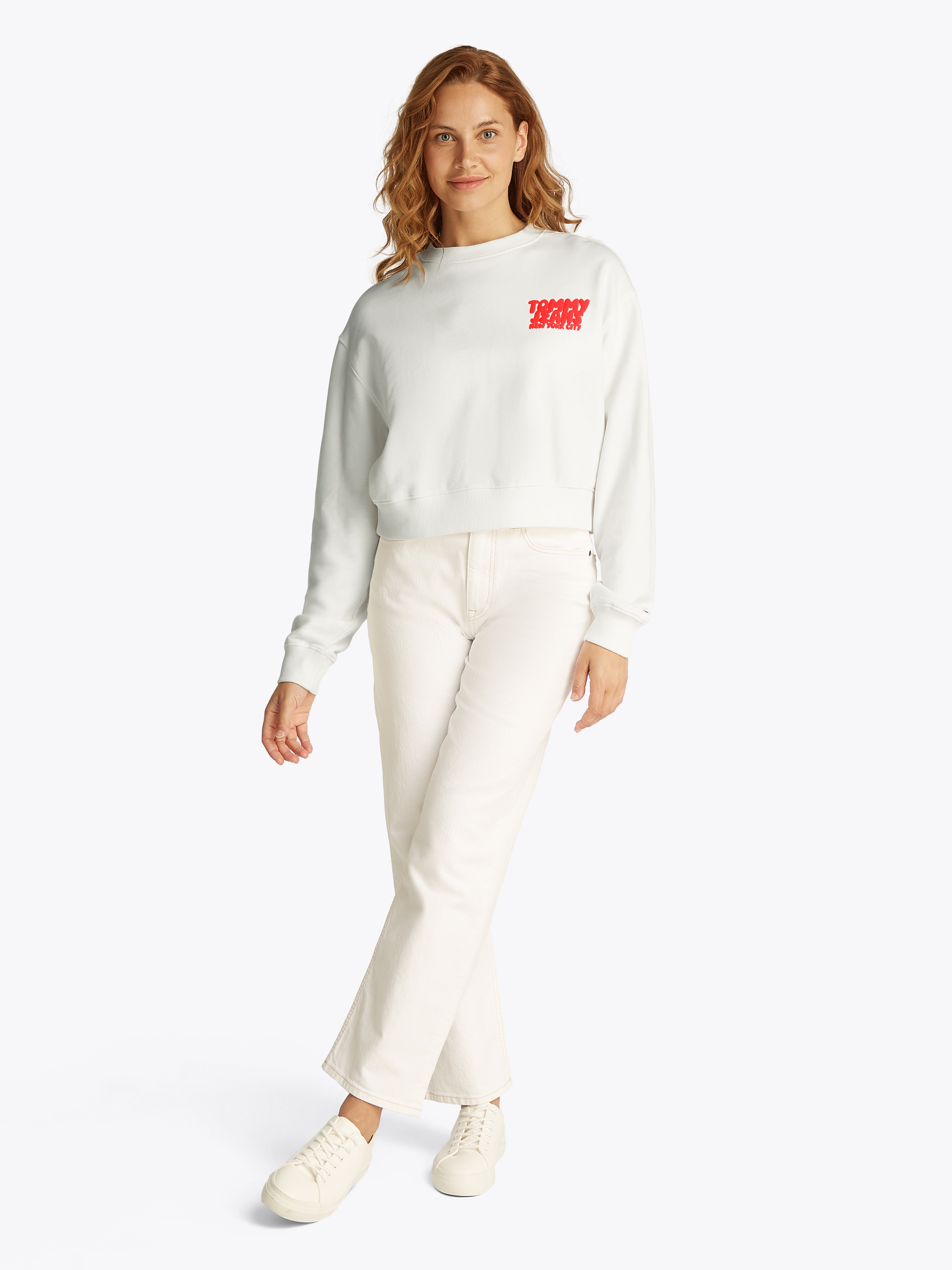Tommy Jeans Sweatshirt »TJW RLX CRP TJ BUBBLE CREW«, mit großem Logodruck auf dem Rücken