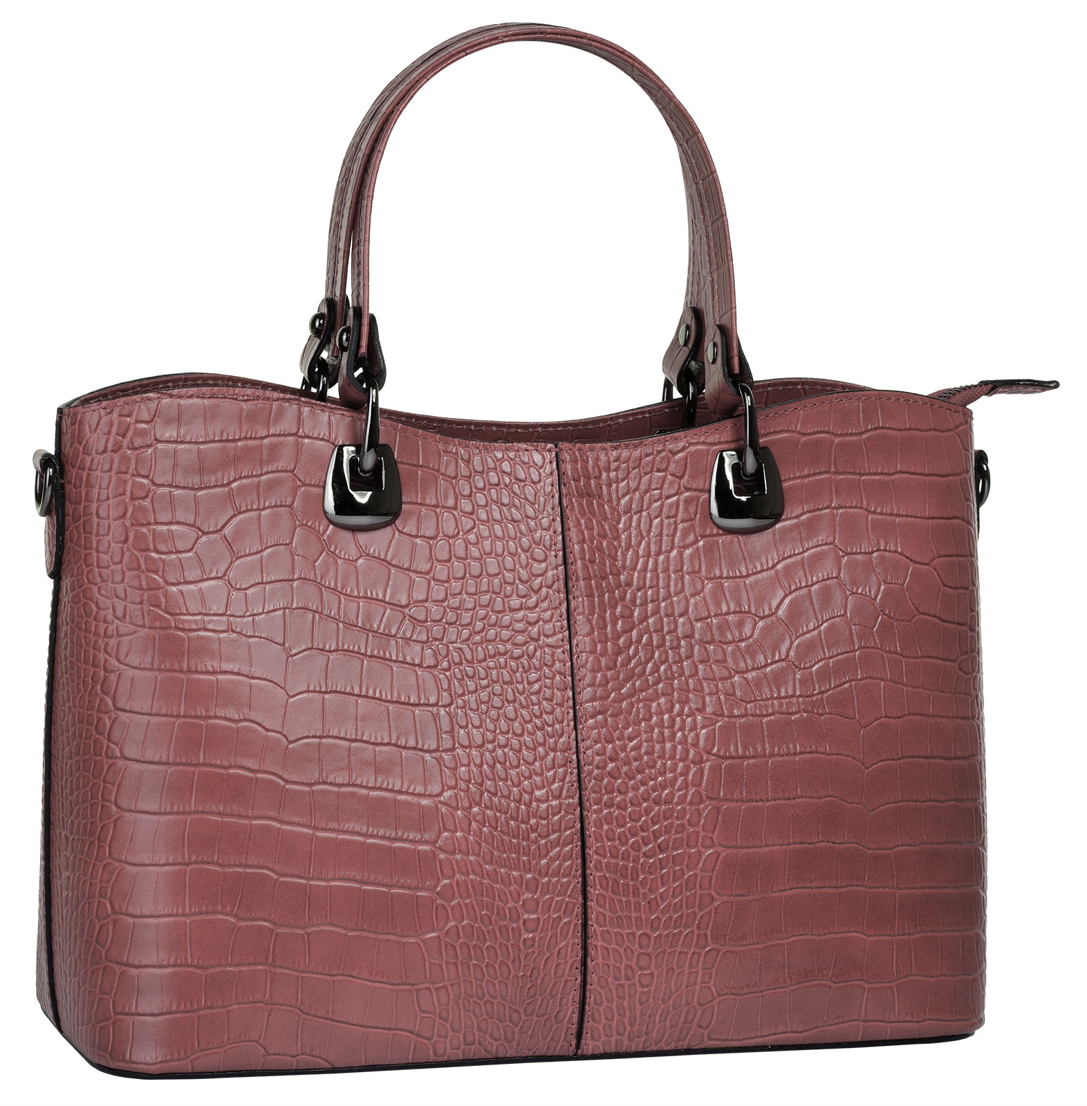 Thumbnail - Cluty Henkeltasche echt Leder, Made in Italy