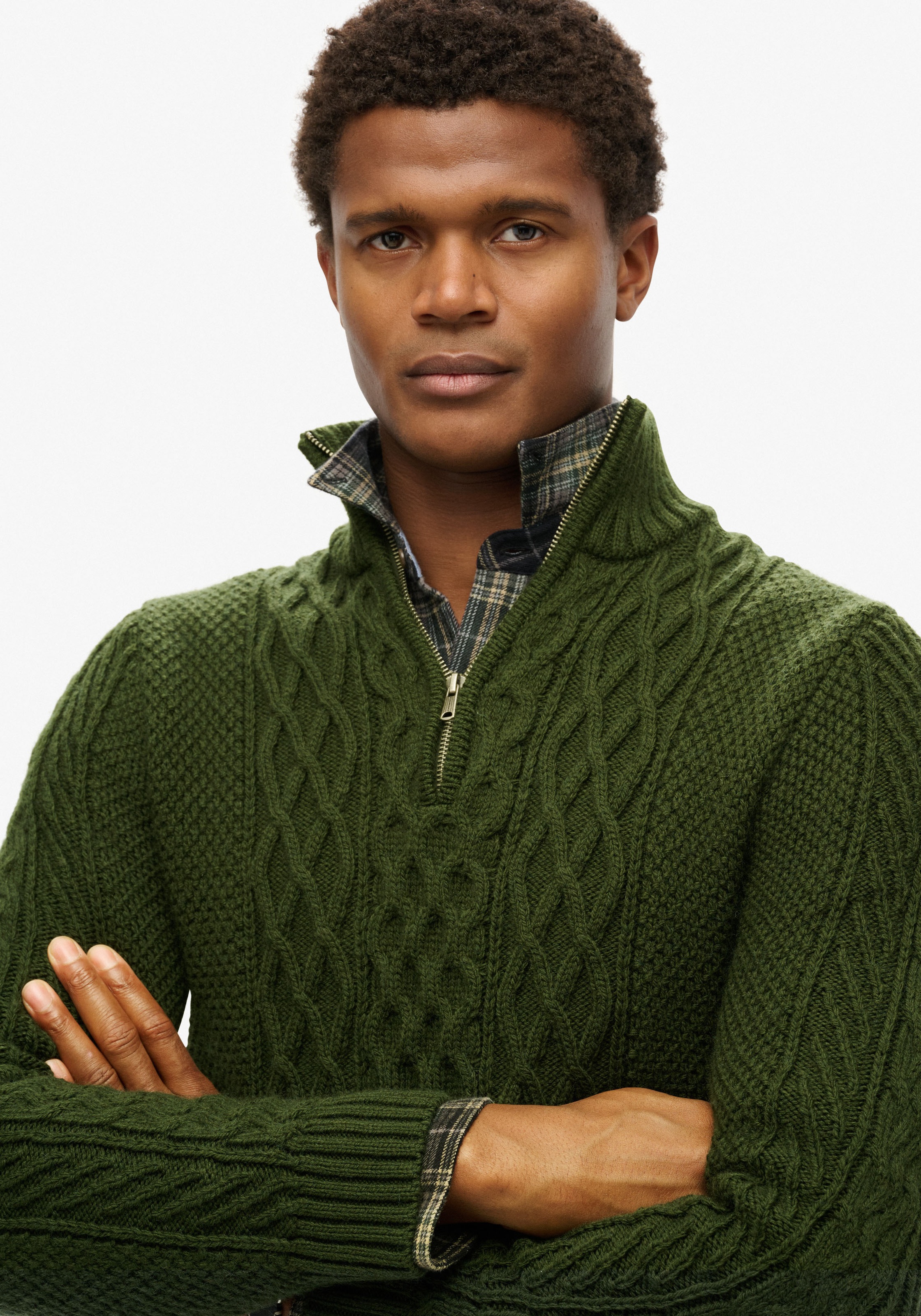 Superdry Strickpullover »Jacob Cable Knit Half Zip«