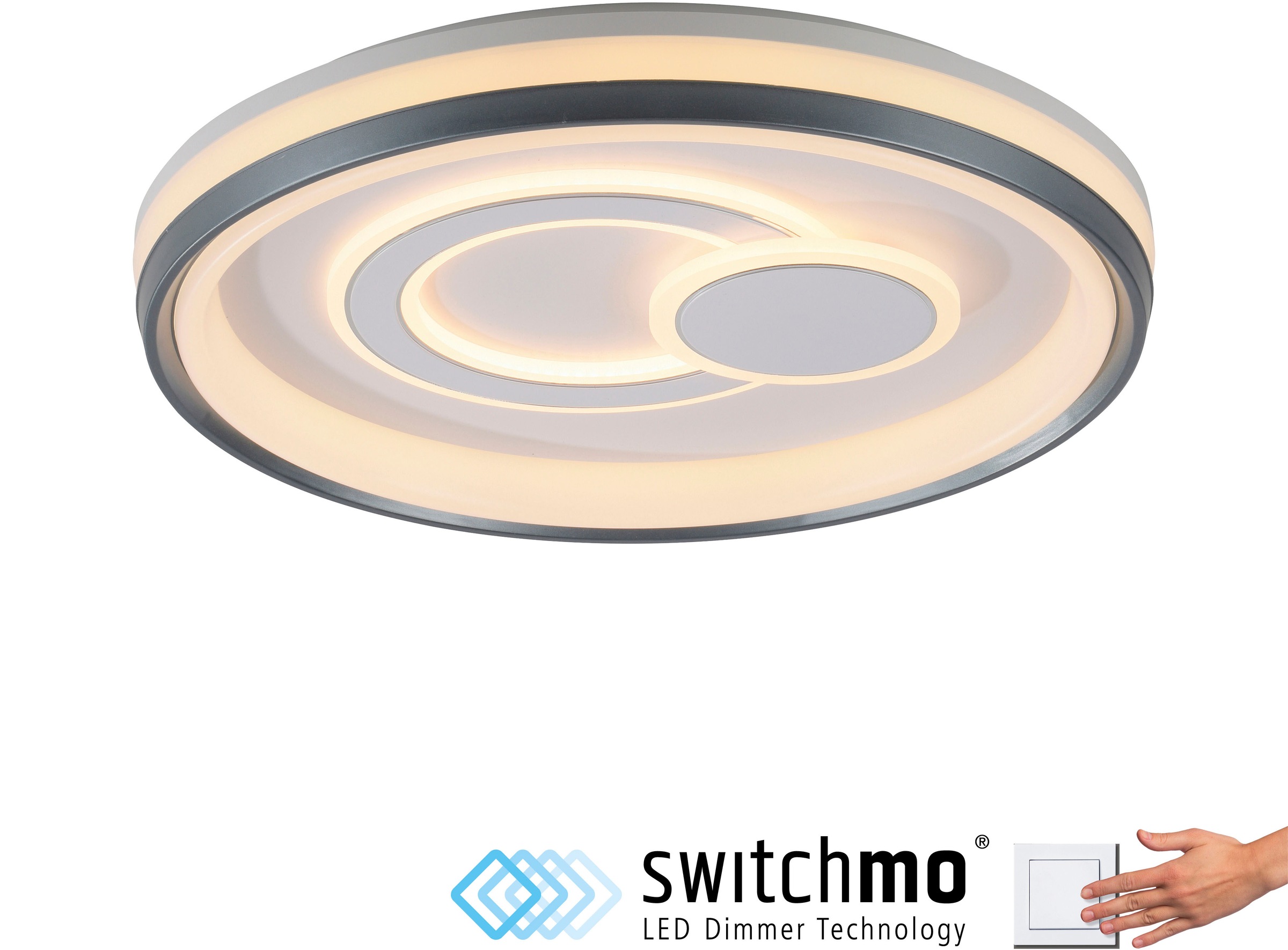 JUST LIGHT Deckenleuchte »MINELLI«, 1 flammig, Leuchtmittel LED-Board | LED fest integriert, LED, dimmbar, Switchmo