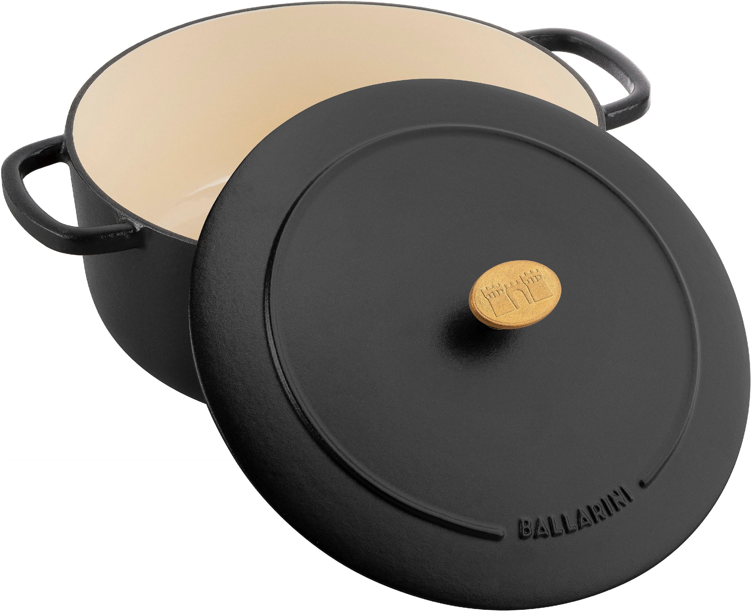 BALLARINI Bräter »Bellamonte Cocotte«, Gusseisen, (1 tlg.), robust, kratzfeste Emaille-Beschichtung, spülmaschinengeeignet