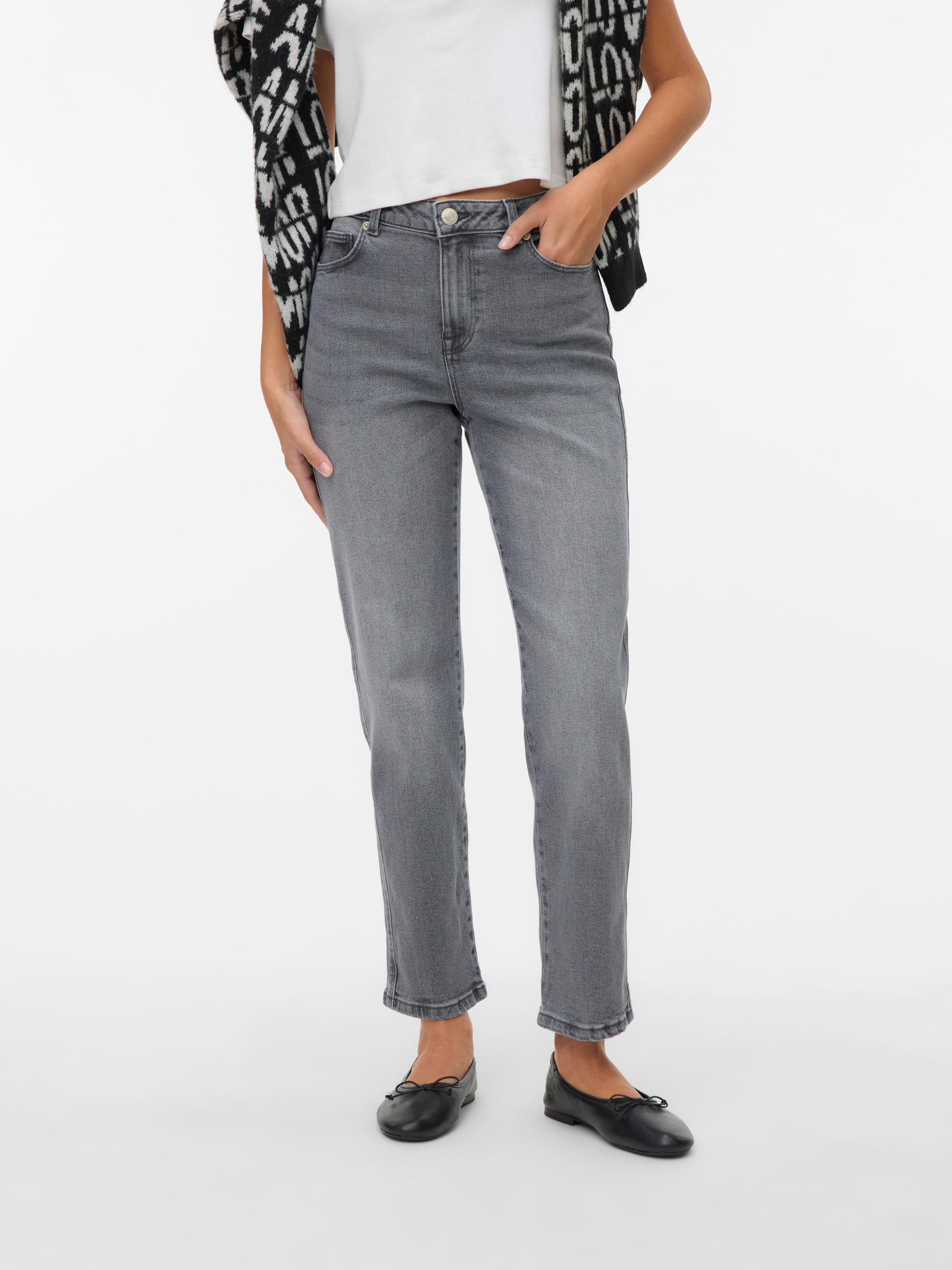 Vero Moda Straight-Jeans "VMAMARA MR SLIM STRAIGHT ANK VI2112 NOOS" günstig online kaufen