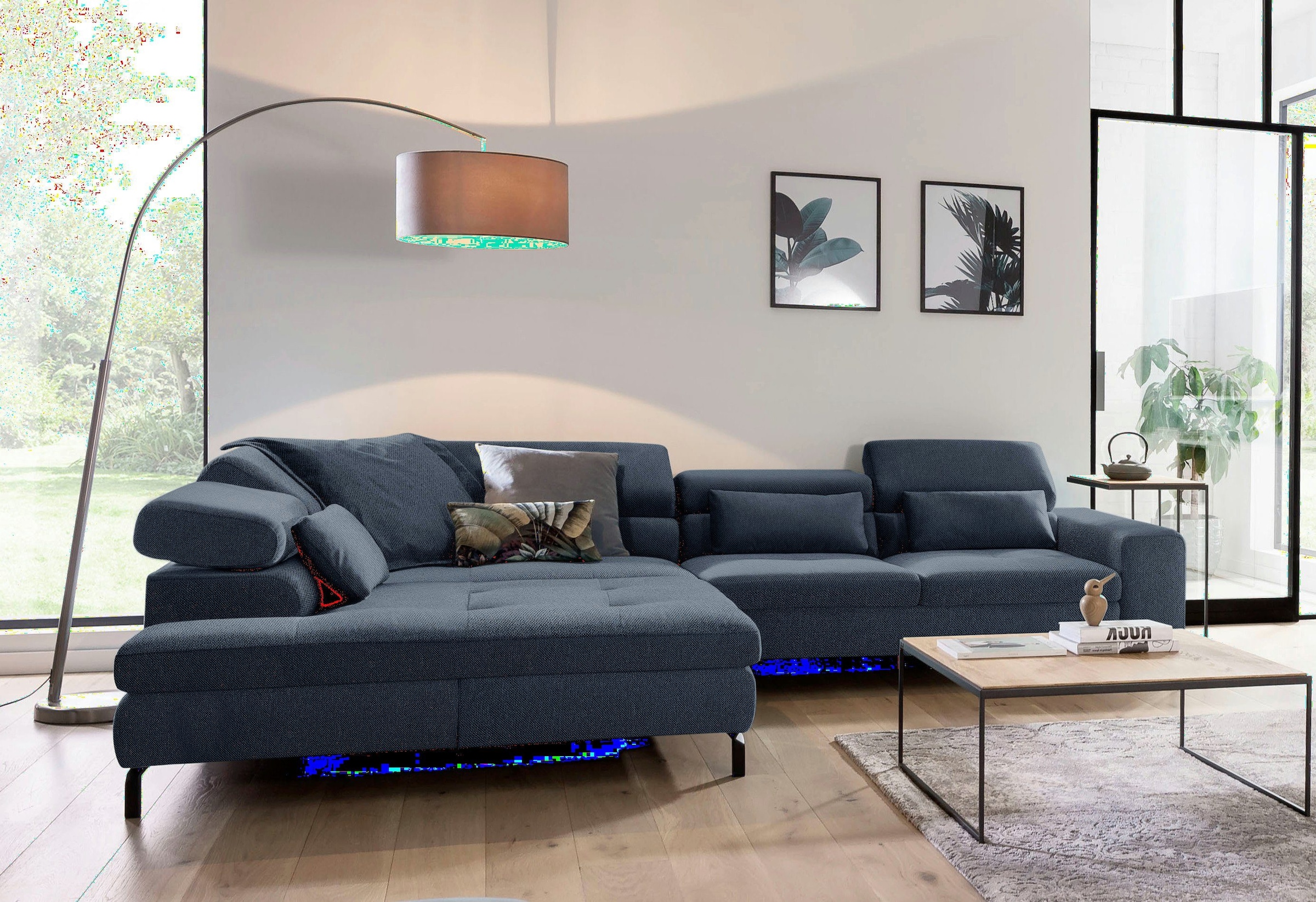 GALLERY M branded by Musterring Ecksofa »Felicia Due L-Form«, Wahlweise mit Sitzvorzug, inkl. Kopfteilverstellung, Sitzhöhe 43 cm