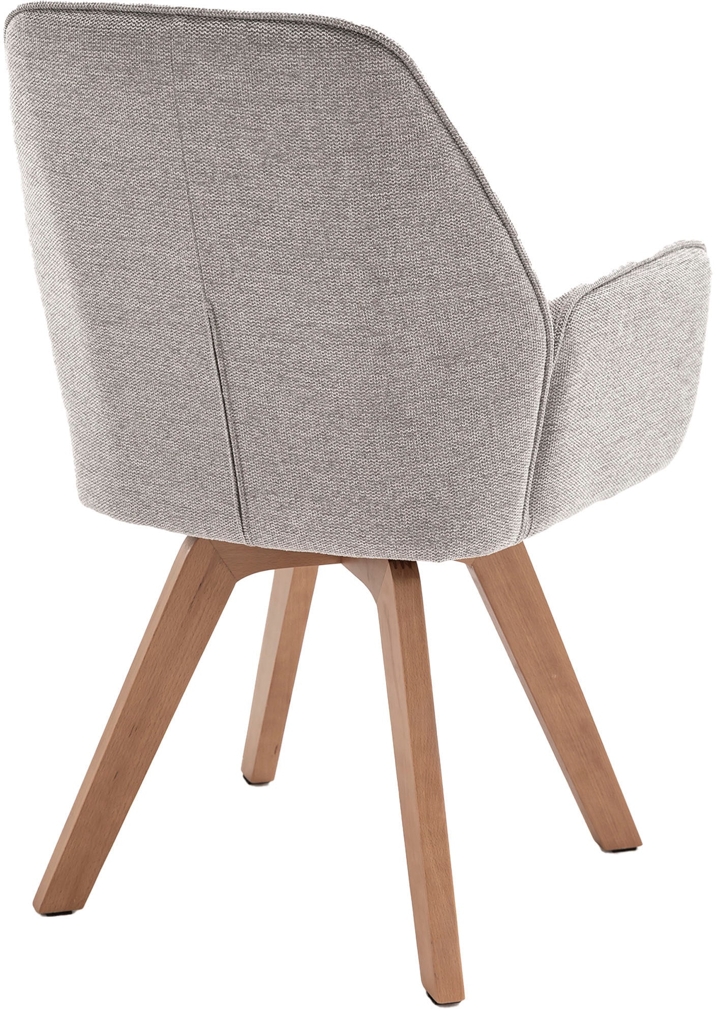 byLIVING Esszimmerstuhl »Tony«, (Set), 2 St., Webstoff, mit Massivholzgestell eichefarbig, 360 Grad drehbar, hoher Sitzkomfort