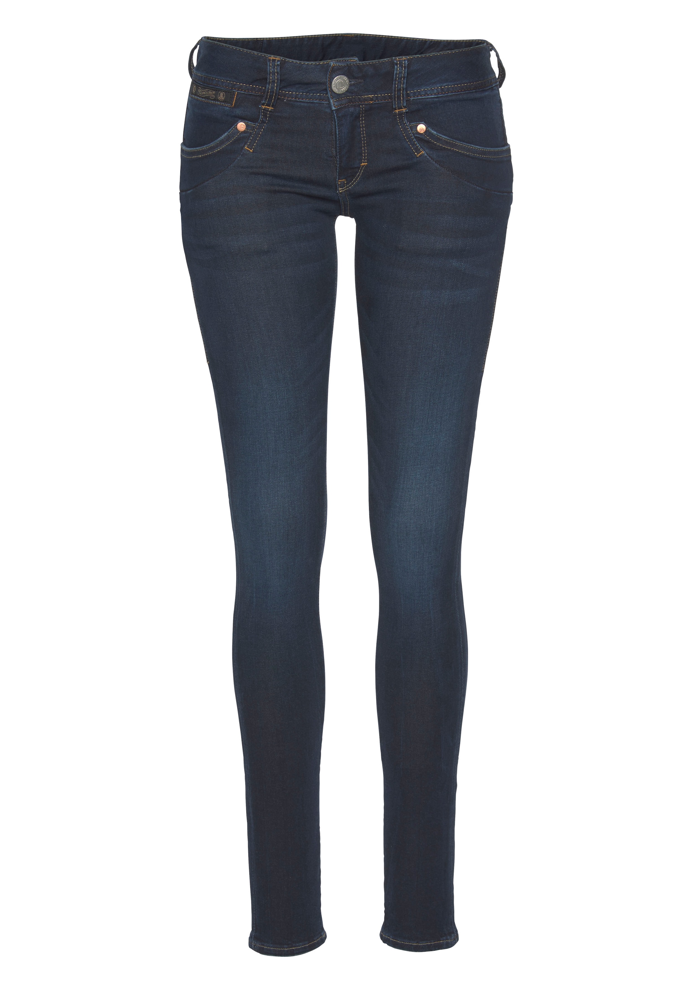 Herrlicher Slim-fit-Jeans »Piper Slim Reused Denim«, mit Zierknöpfen an den Gesäßtaschen
