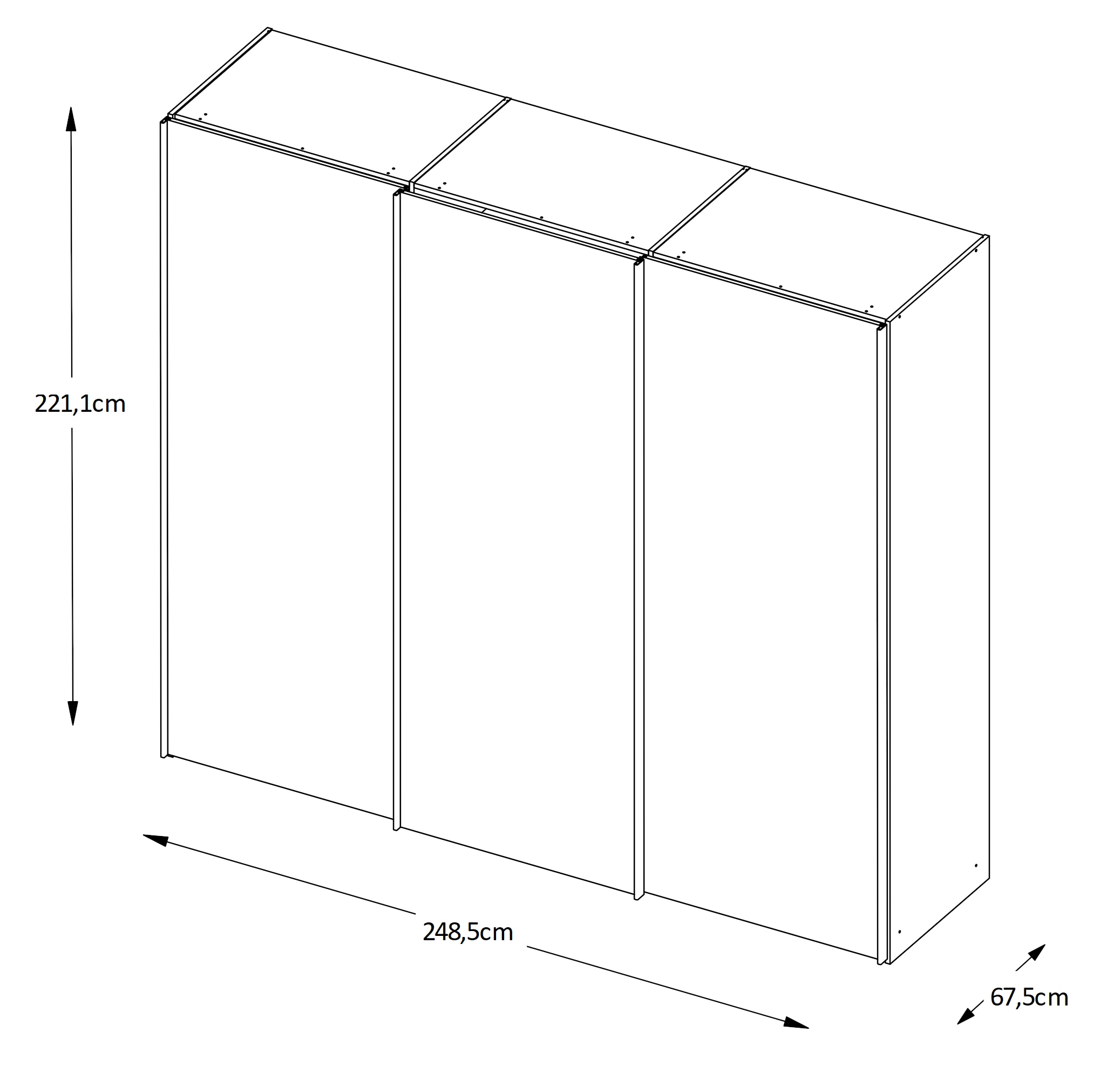 STAUD Schwebetürenschrank »Sinfonie Plus, edles Design in hochwertiger Qualität, Made in Germany«, Mit Spiegeltür und vier verschiedenen Ausstattungsvarianten