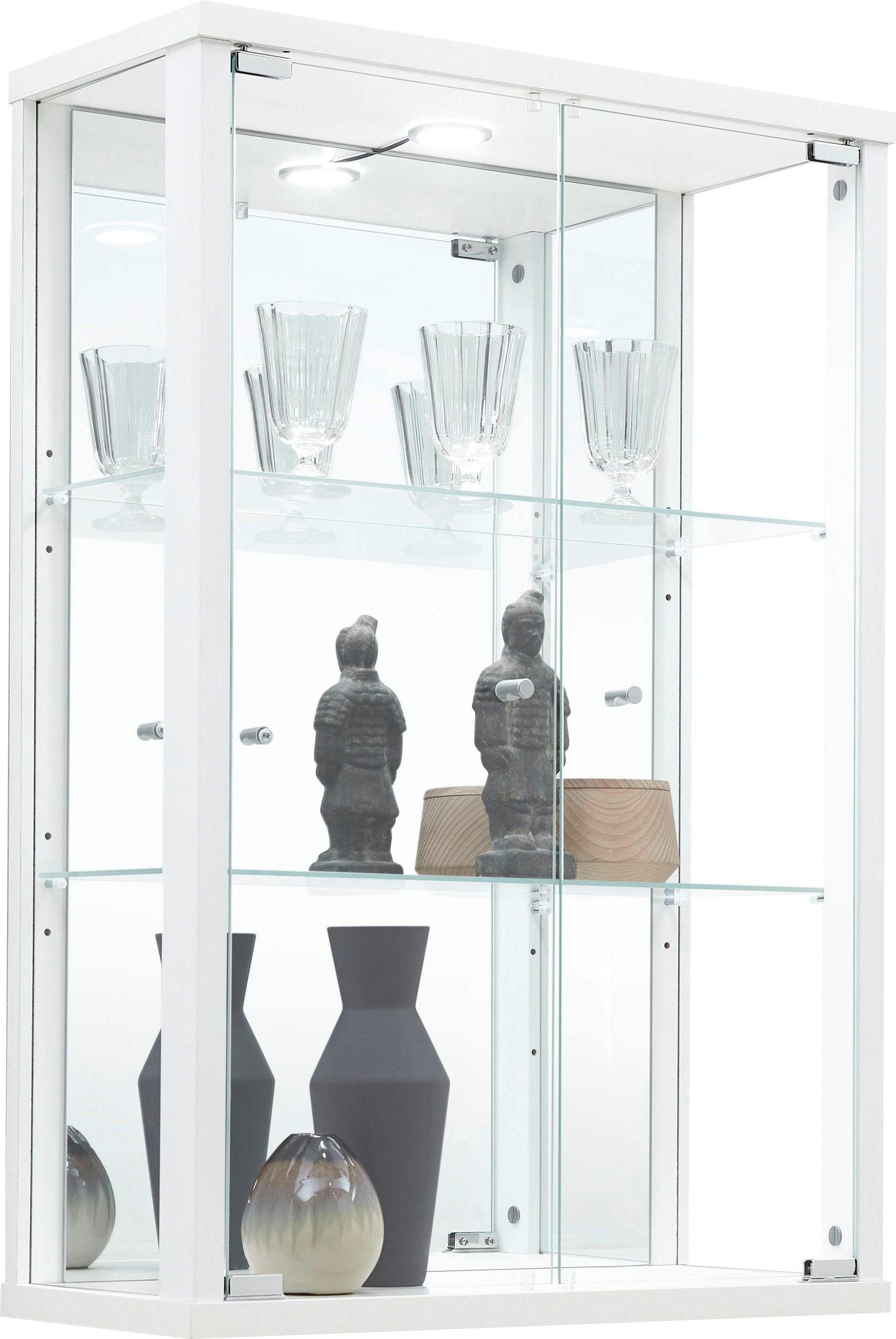 fif möbel Vitrine "OPTIMA", Hängevitrine/Glasvitrine 2x Glastür,perfekt für Sammler,Sammlervitrine