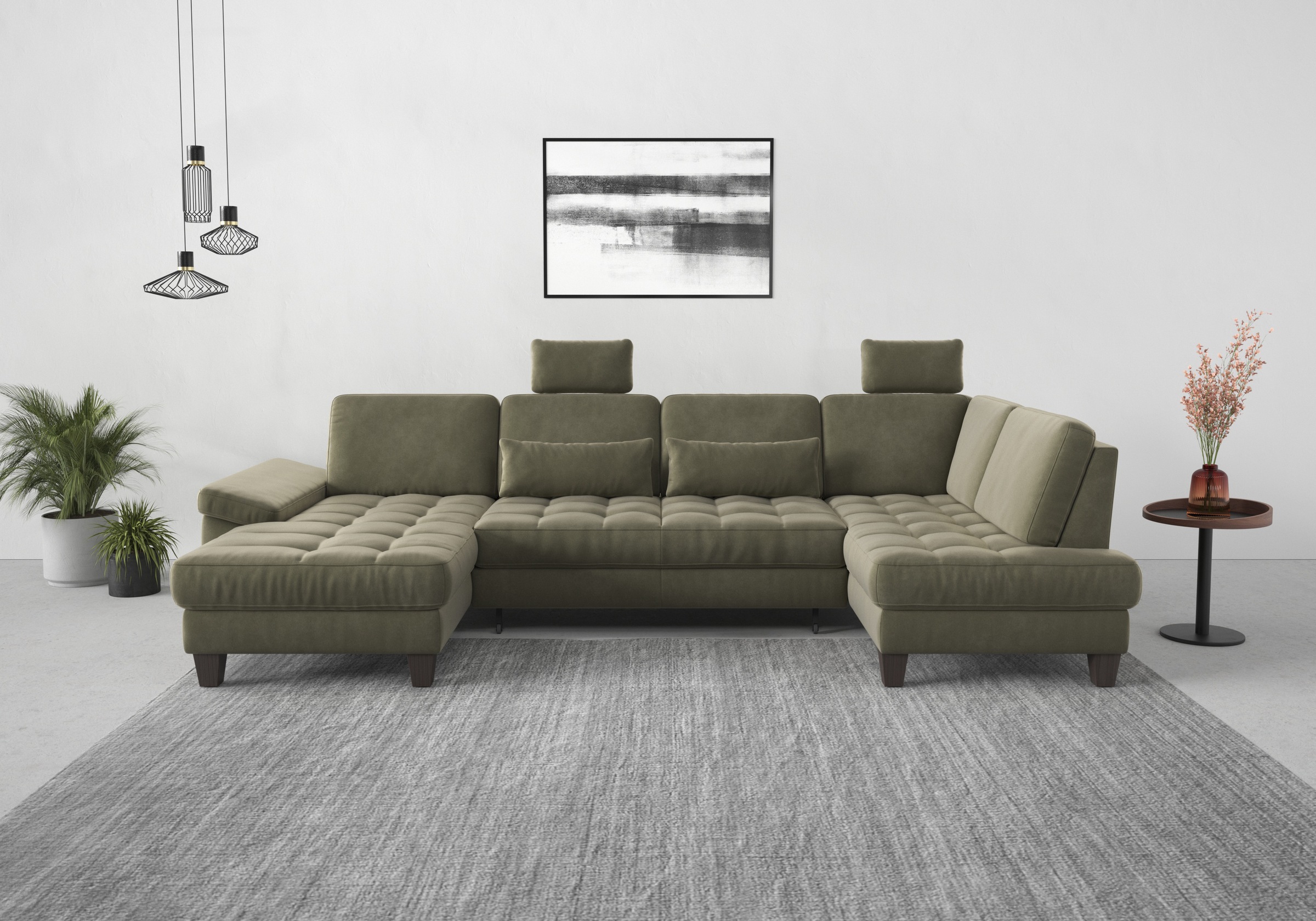sit&more Wohnlandschaft »Westham U-Form«, wahlweise mit Bettfunktion, Bettkasten, Sitztiefenverstellung