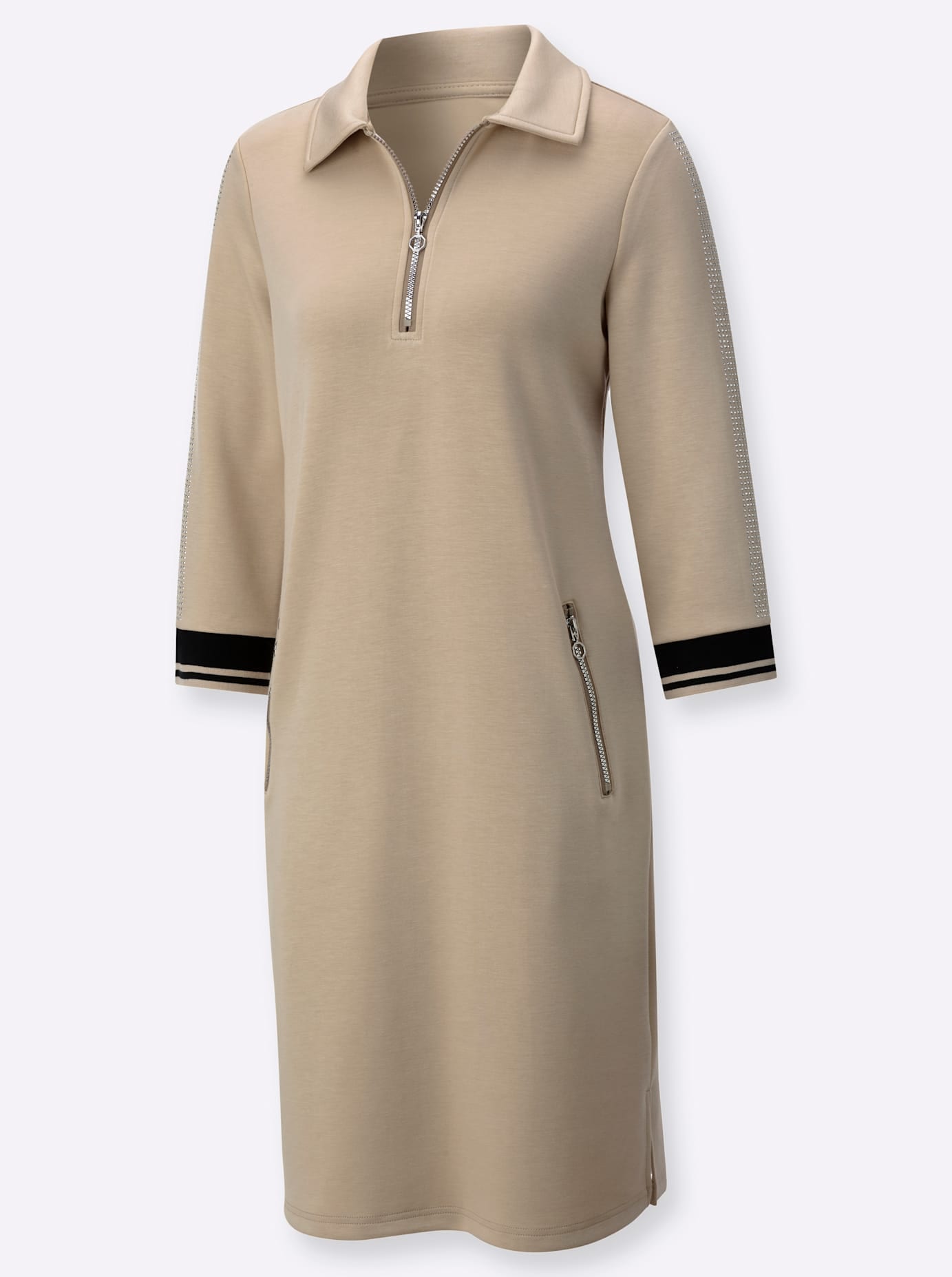 creation L Shirtkleid »Modal-Mix-Kleid« Reißverschlusstasche