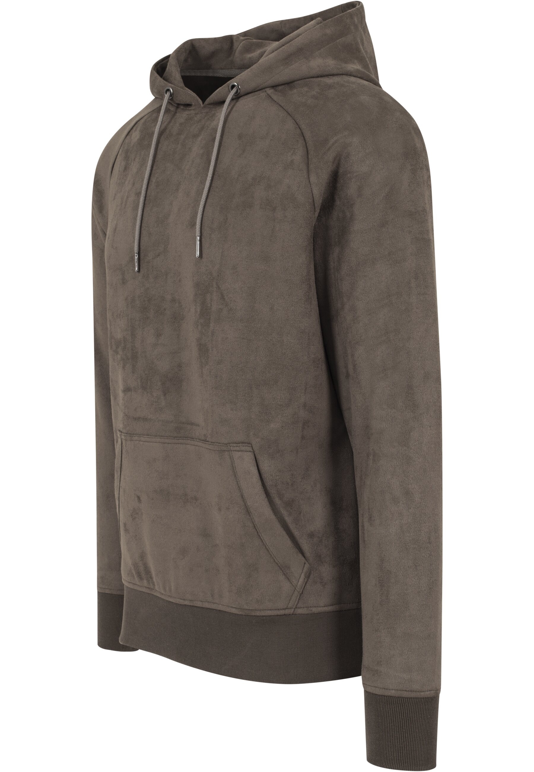 URBAN CLASSICS Sweatshirt »Urban Classics Herren Imitation Suede Hoody«, (1 tlg.)