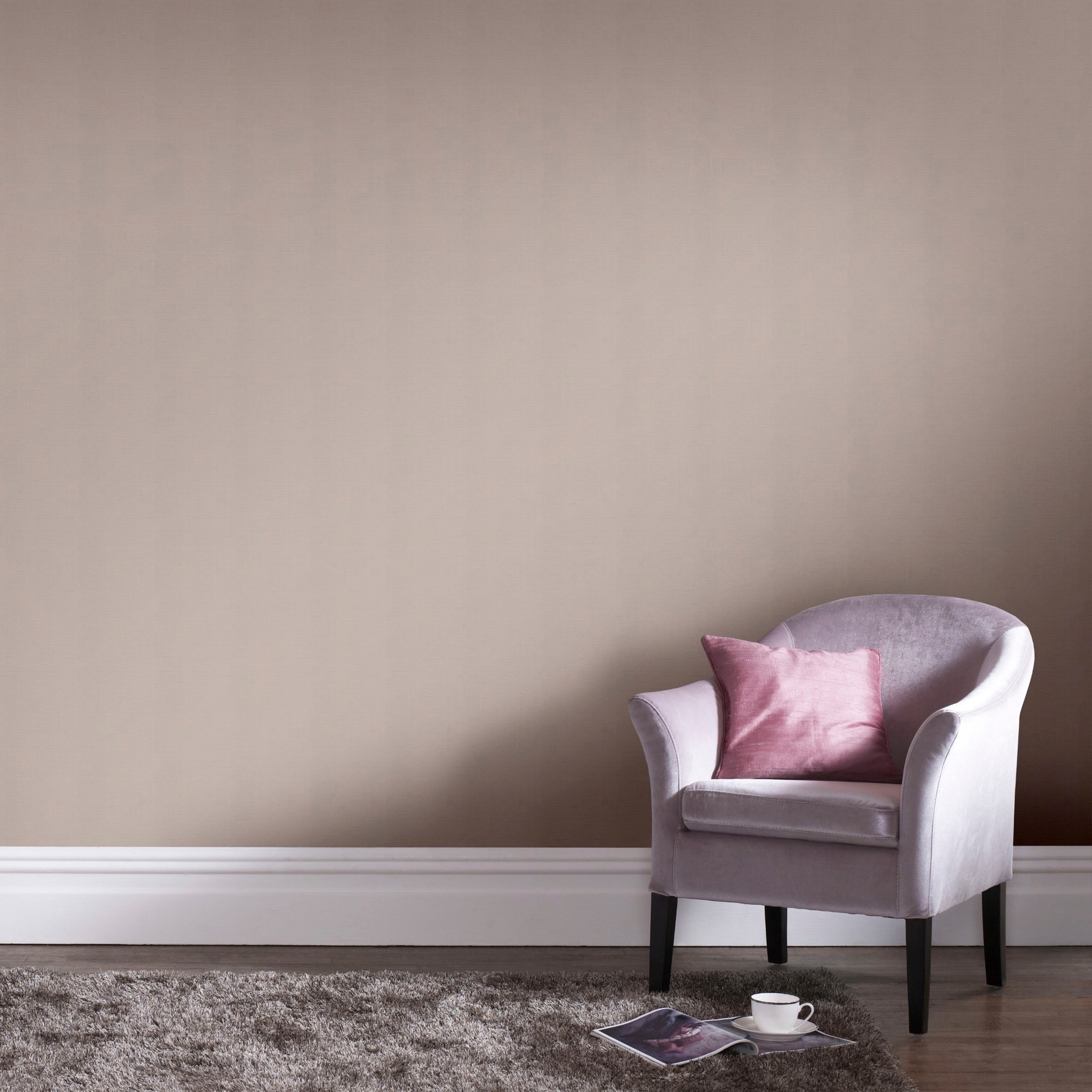 Superfresco Easy Vliestapete, uni, Uni Taupe - 10m x 52 cm