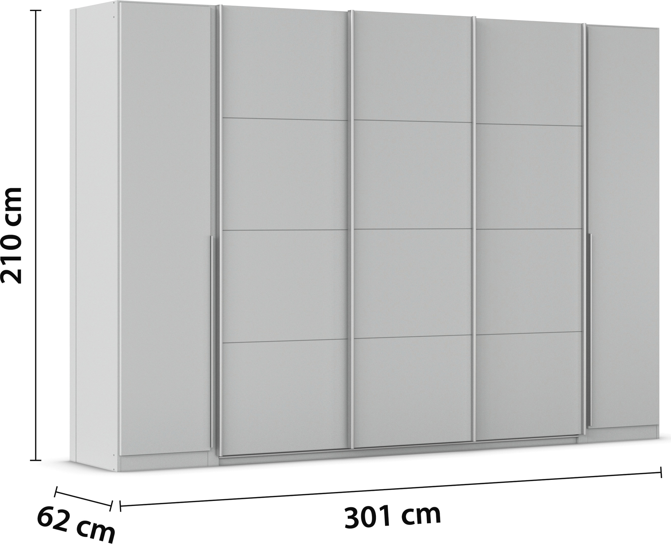 rauch Schwebetürenschrank »Agordo«, (im angesagten Mix aus Dreh- und Schwebetüren), optional mit Spiegel und zwei Griff-Farben MADE IN GERMANY