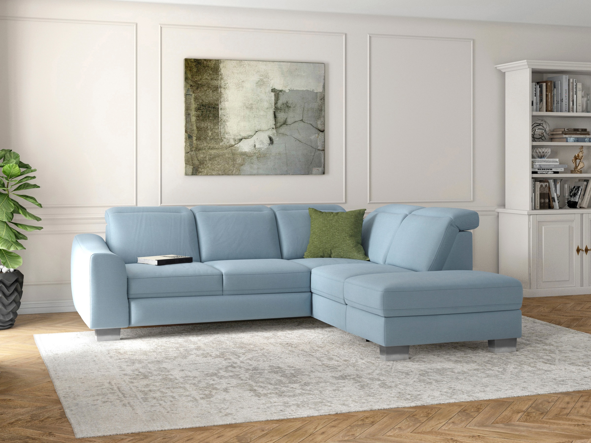 sit&more Ecksofa "Dundee L-Form" mit Federkern und Edelstahlfüßen, wahlweis günstig online kaufen