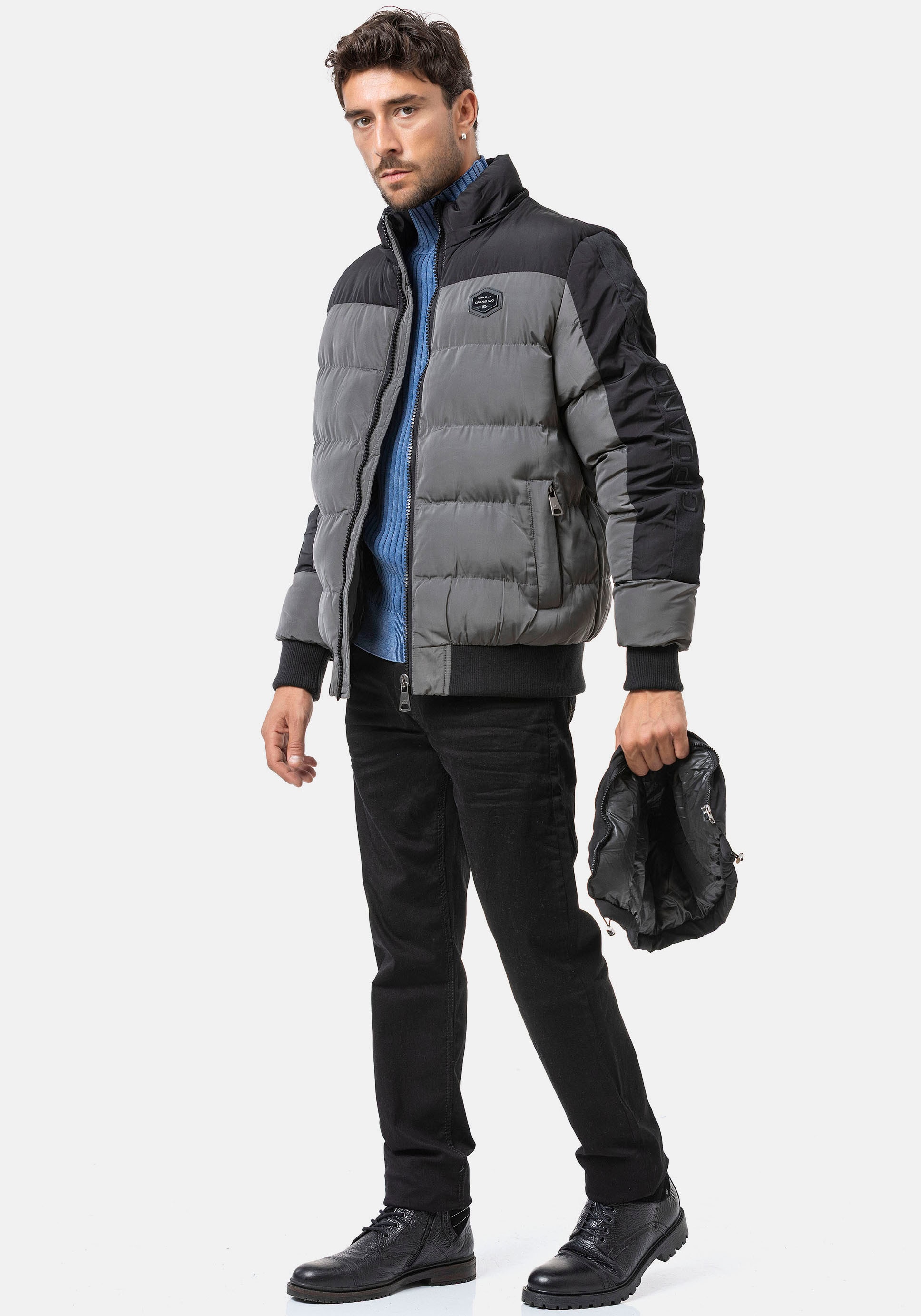 Cipo & Baxx Steppjacke mit Kapuze