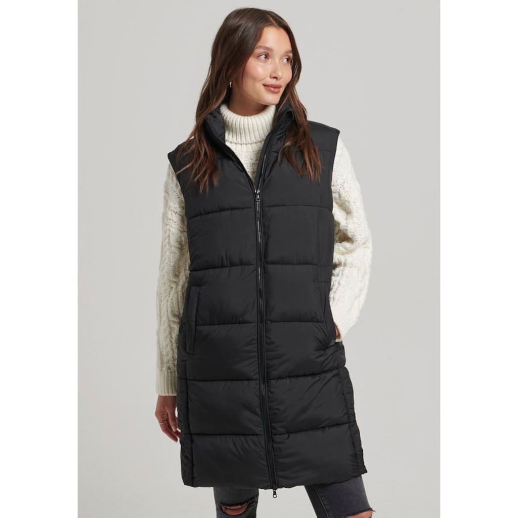 Superdry Steppweste »STUDIOS LONGLINE QUILTED GILET«