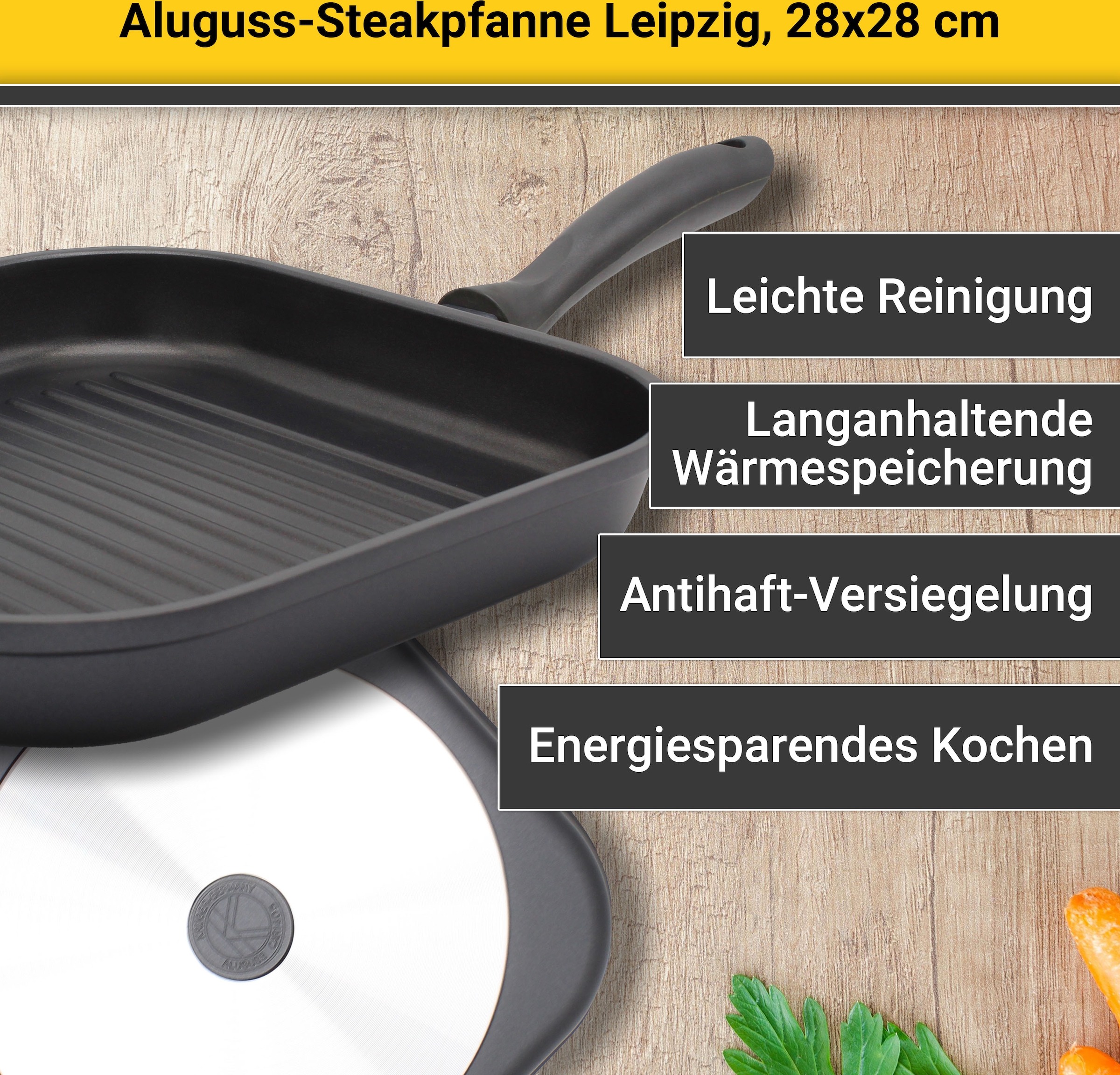 Krüger Steakpfanne »Leipzig«, tlg.) (1 BAUR | Aluminiumguss