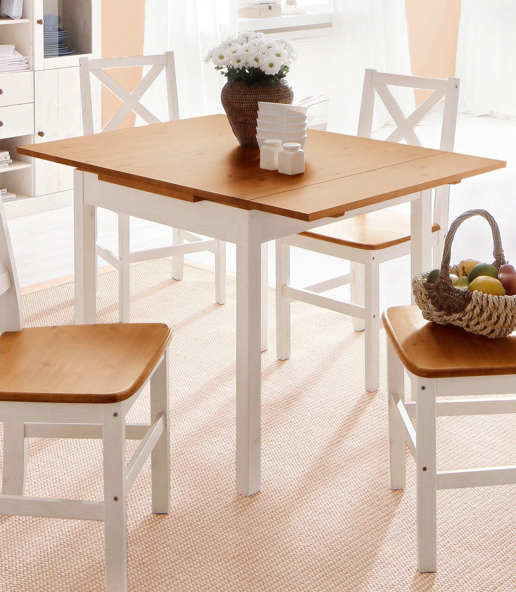 Home affaire Esstisch »Maike, TOPSELLER!«, (Esstisch, Küchentisch), Home affaire, Breite 80cm, mit Auszugsfunktion