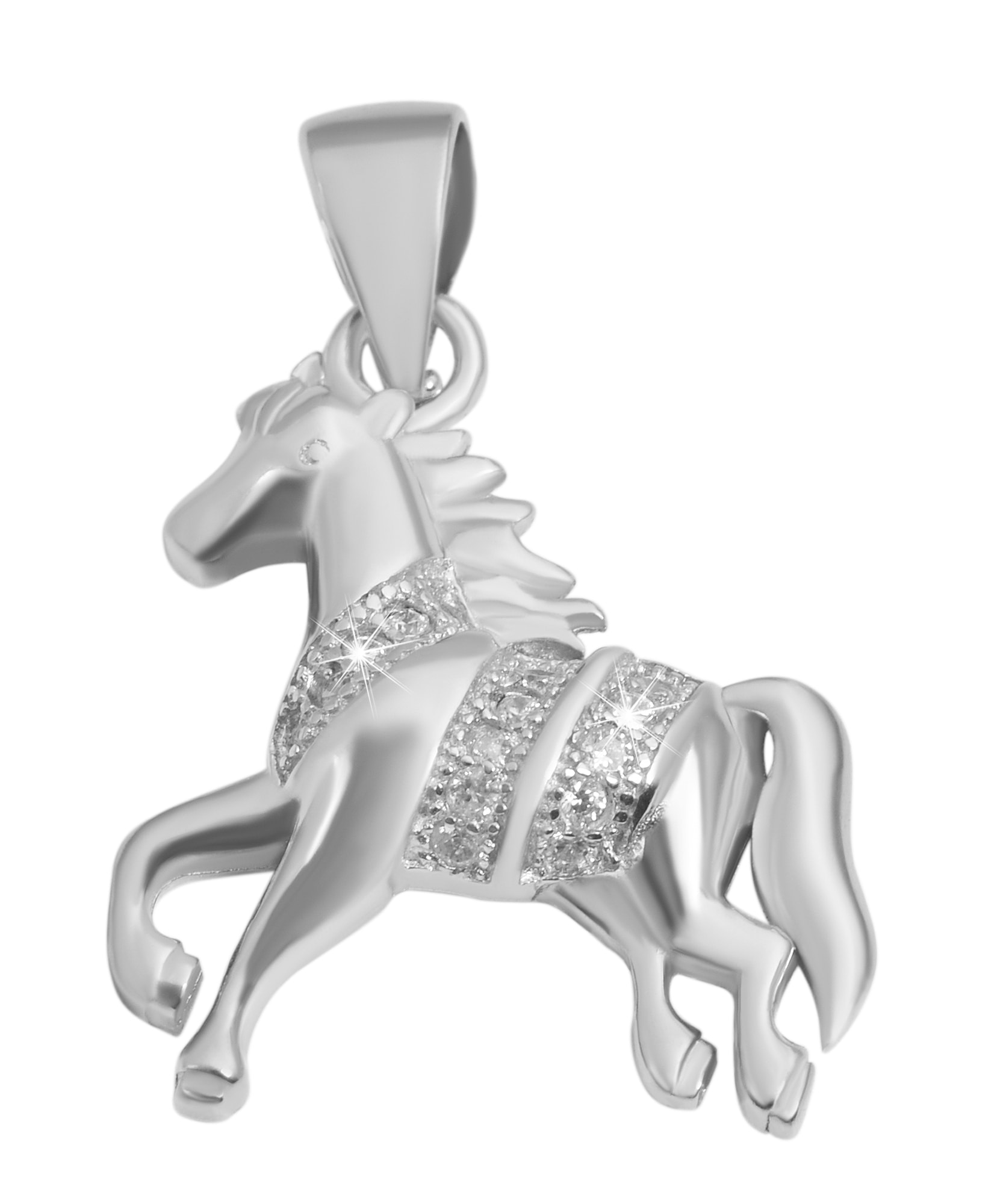 Adelia´s Kettenanhänger »Anhänger aus 925 Pferd mit Zirkonia« Silber BAUR 