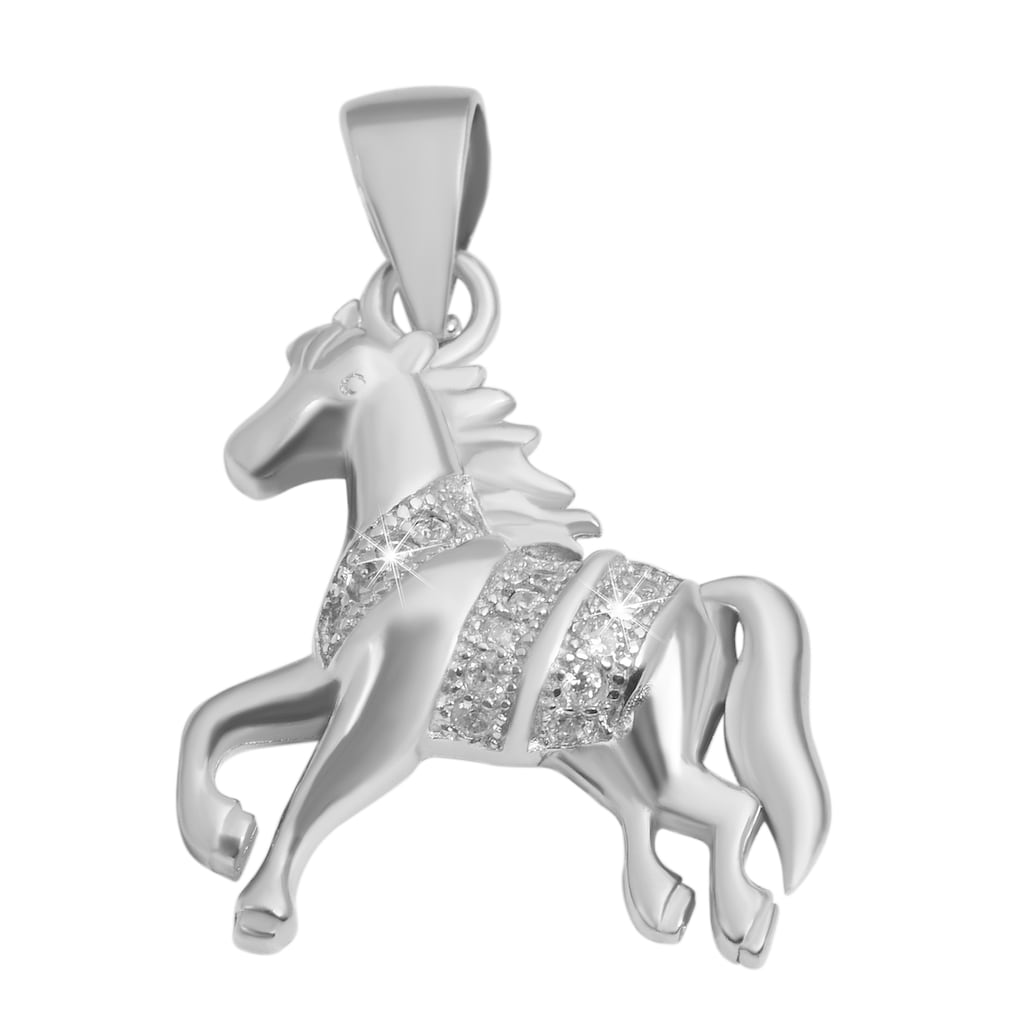 Adelia´s Kettenanhänger »Anhänger Pferd aus 925 Silber mit Zirkonia«