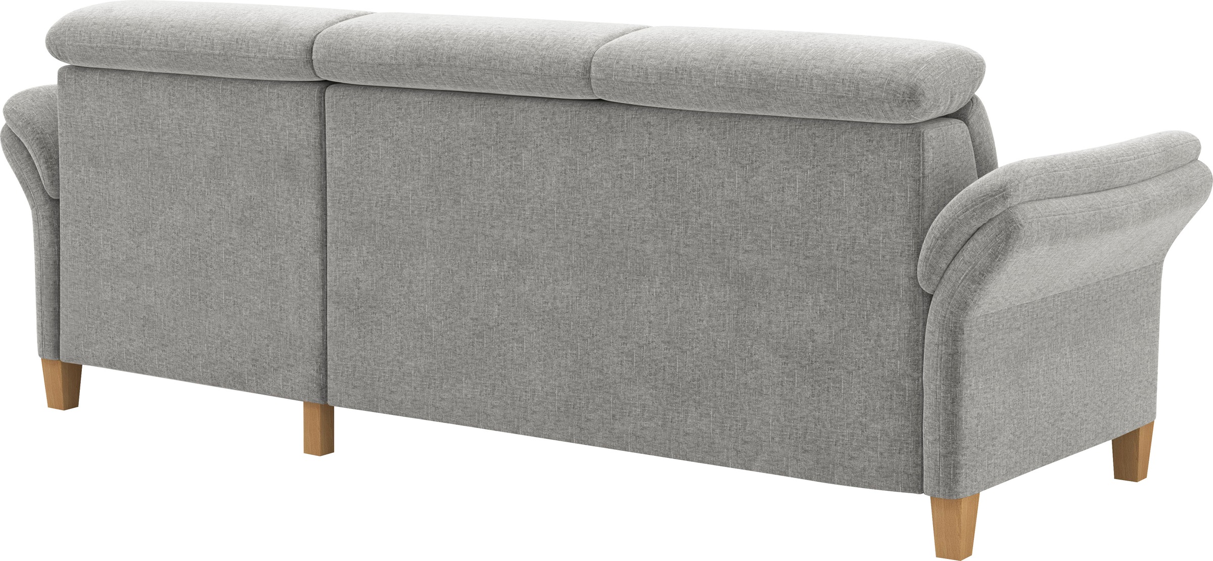 Ecksofa HOME AFFAIRE "Glendale, L-Form", hellgrau, B:253cm H:84cm T:166cm, 100% Polyester, Sofas, Ecksofa, inkl. Kopfteilverstellung, wahlweise mit Vorziehsitz und Bettkasten 6