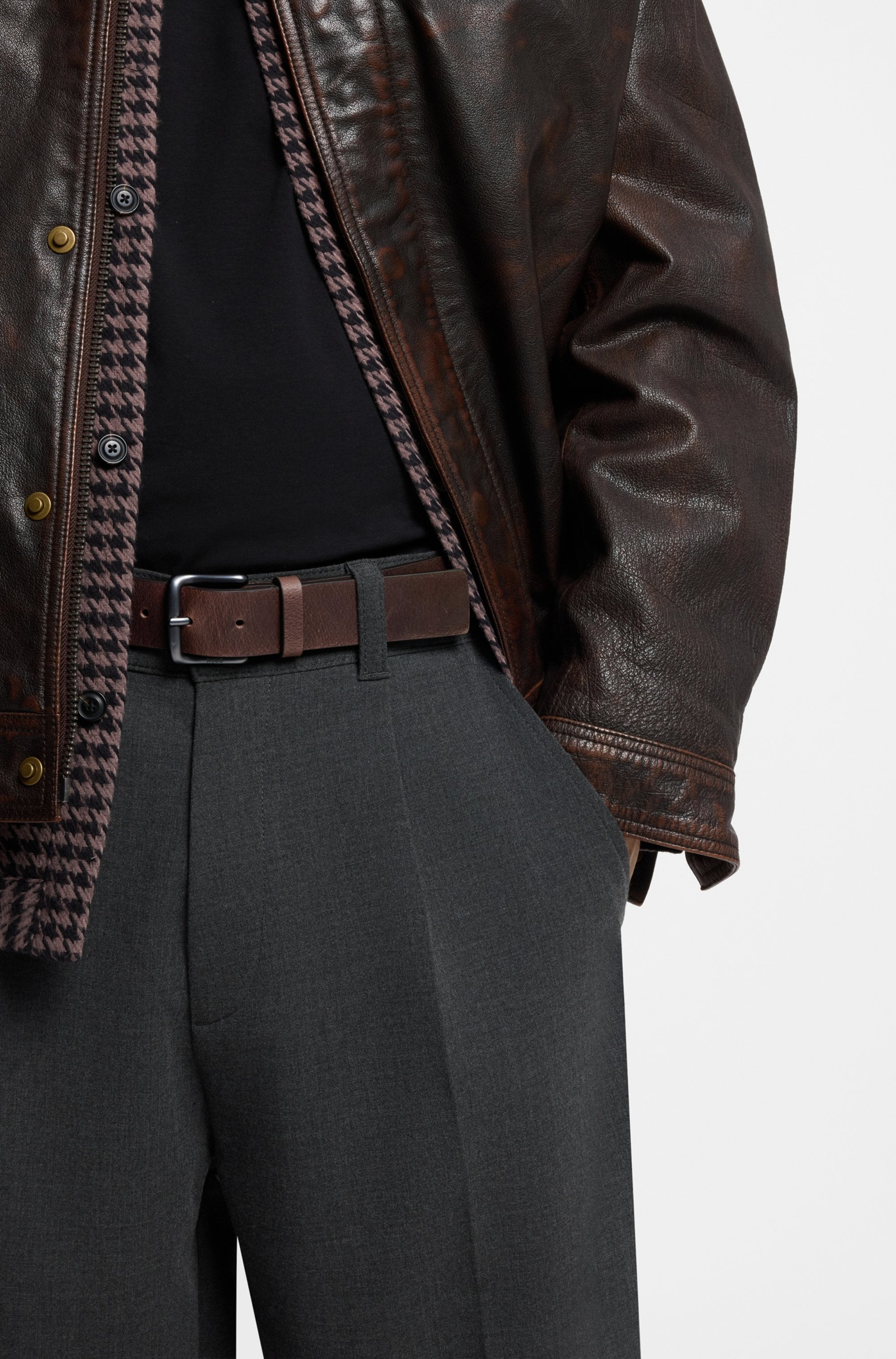HUGO Ledergürtel »Geffrey Sz35« aus Büffelleder, MADE IN ITALY