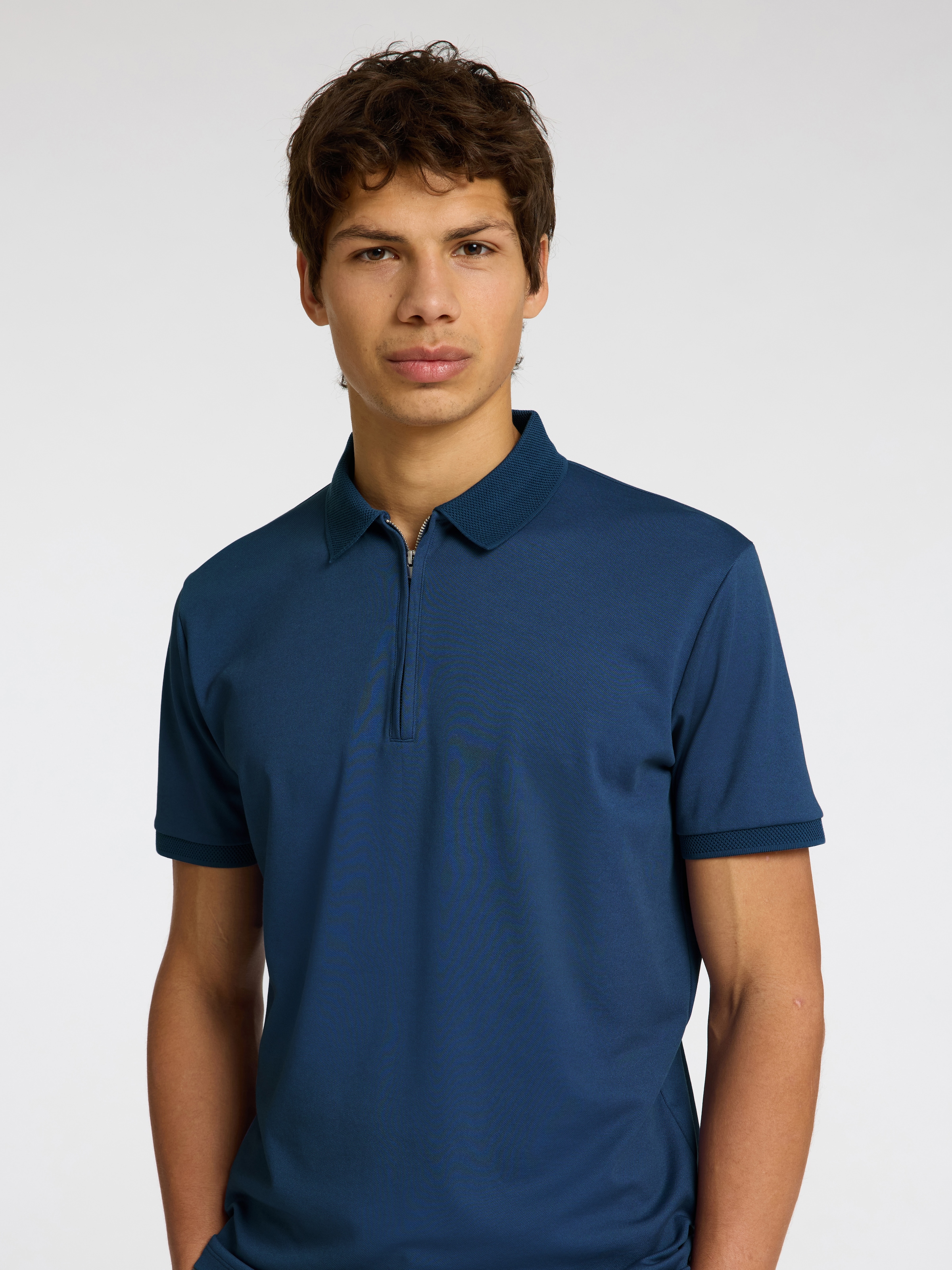 SELECTED HOMME Poloshirt »SLHFAVE ZIP SS POLO NOOS«