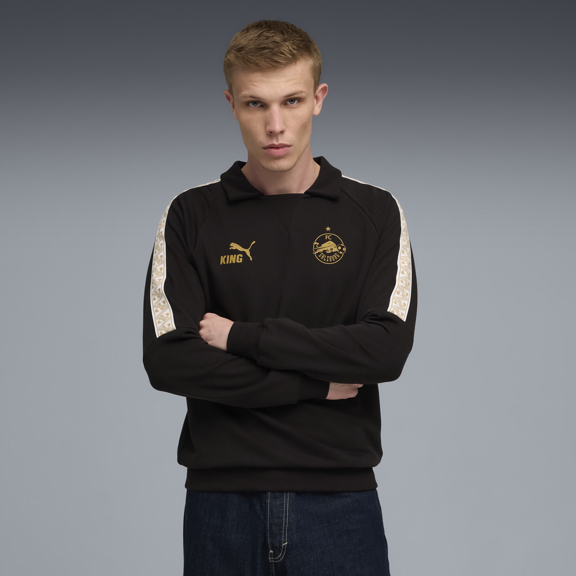 PUMA Sweatshirt "FC Red Bull Salzburg KING Drill Top Herren" günstig online kaufen
