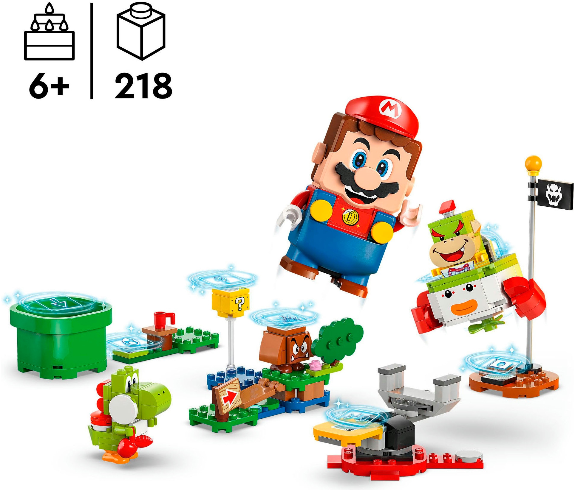 LEGO® Konstruktionsspielsteine »Abenteuer mit dem interaktiven LEGO® Mario™ (71439), LEGO Super Mario«, (218 St.), Made in Europe