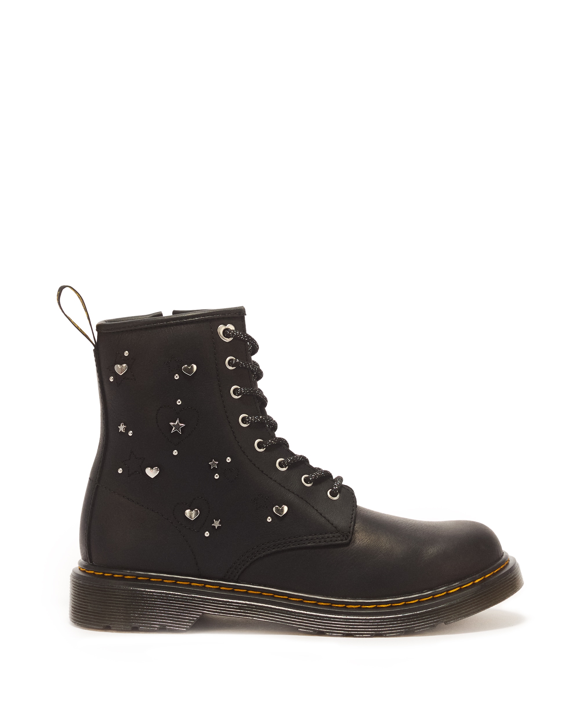 DR. MARTENS Schnürboots »1460 Hs Y Black Wyoming«  Schnürstiefelette mit logobedruckter Anziehlasche