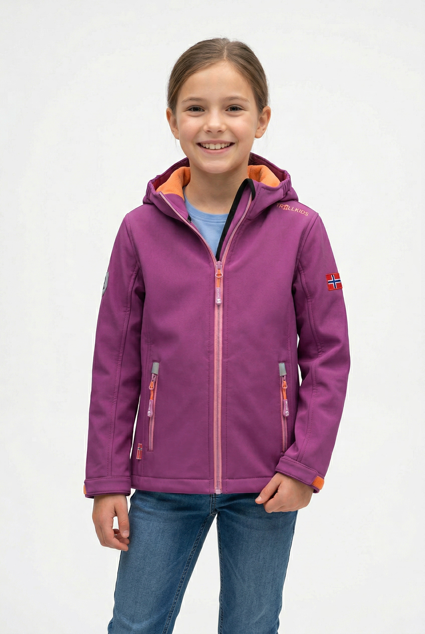 TROLLKIDS Softshelljacke "Girls Trollfjord Jacket" sportliche Softshelljacke, aus Kunstfaser, mit Reißverschluss