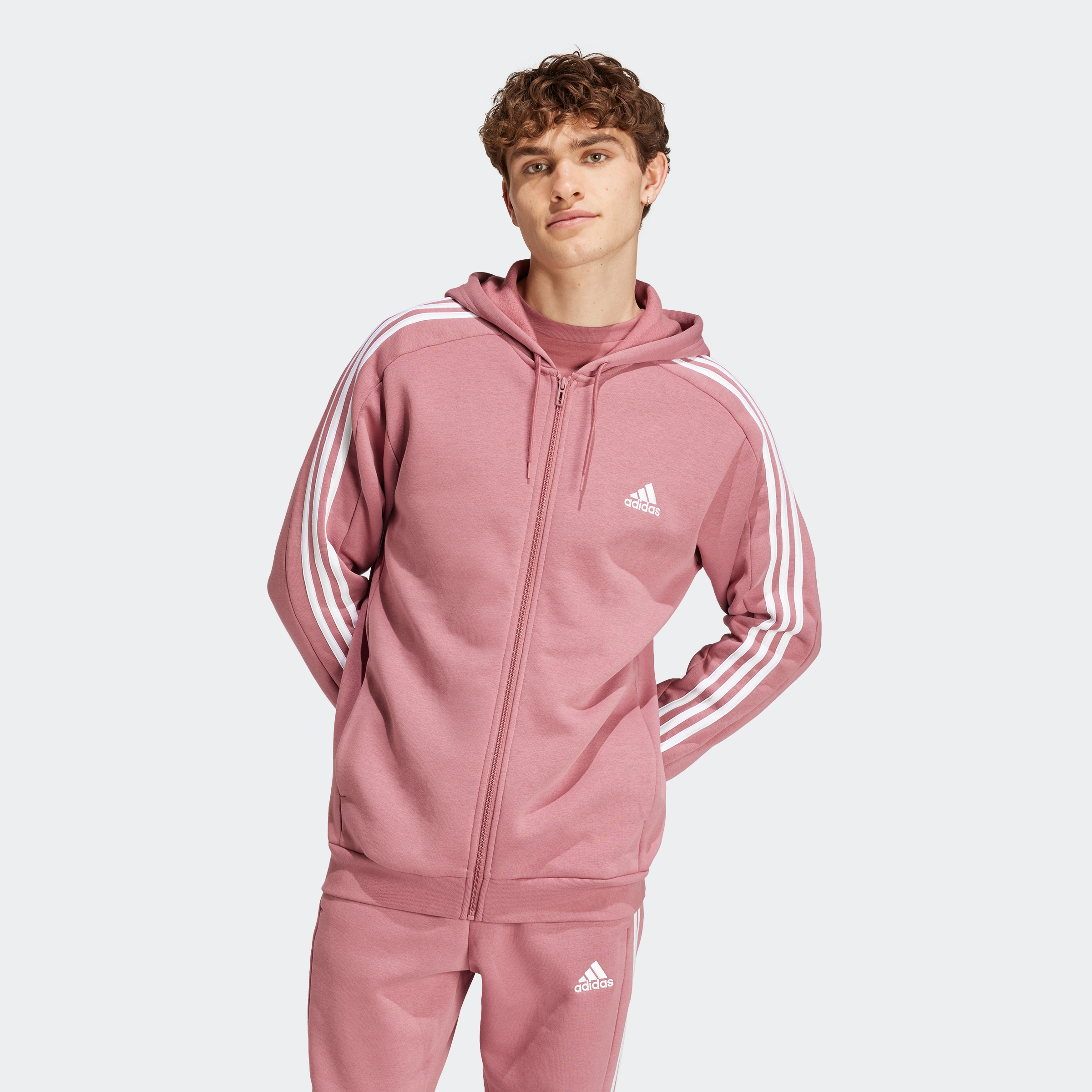 adidas Sportswear Kapuzensweatjacke "ESSENTIALS 3STREIFEN KAPUZENJACKE", an günstig online kaufen