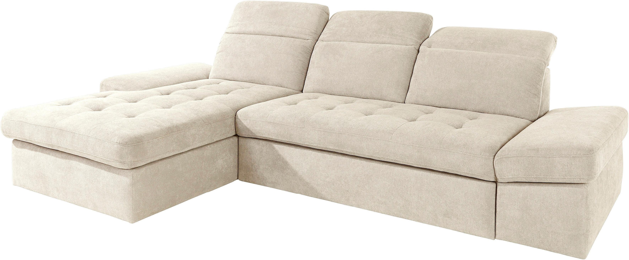 sit&more Ecksofa »Stardust L-Form«, wahlweise mit Bettfunktion und Bettkasten