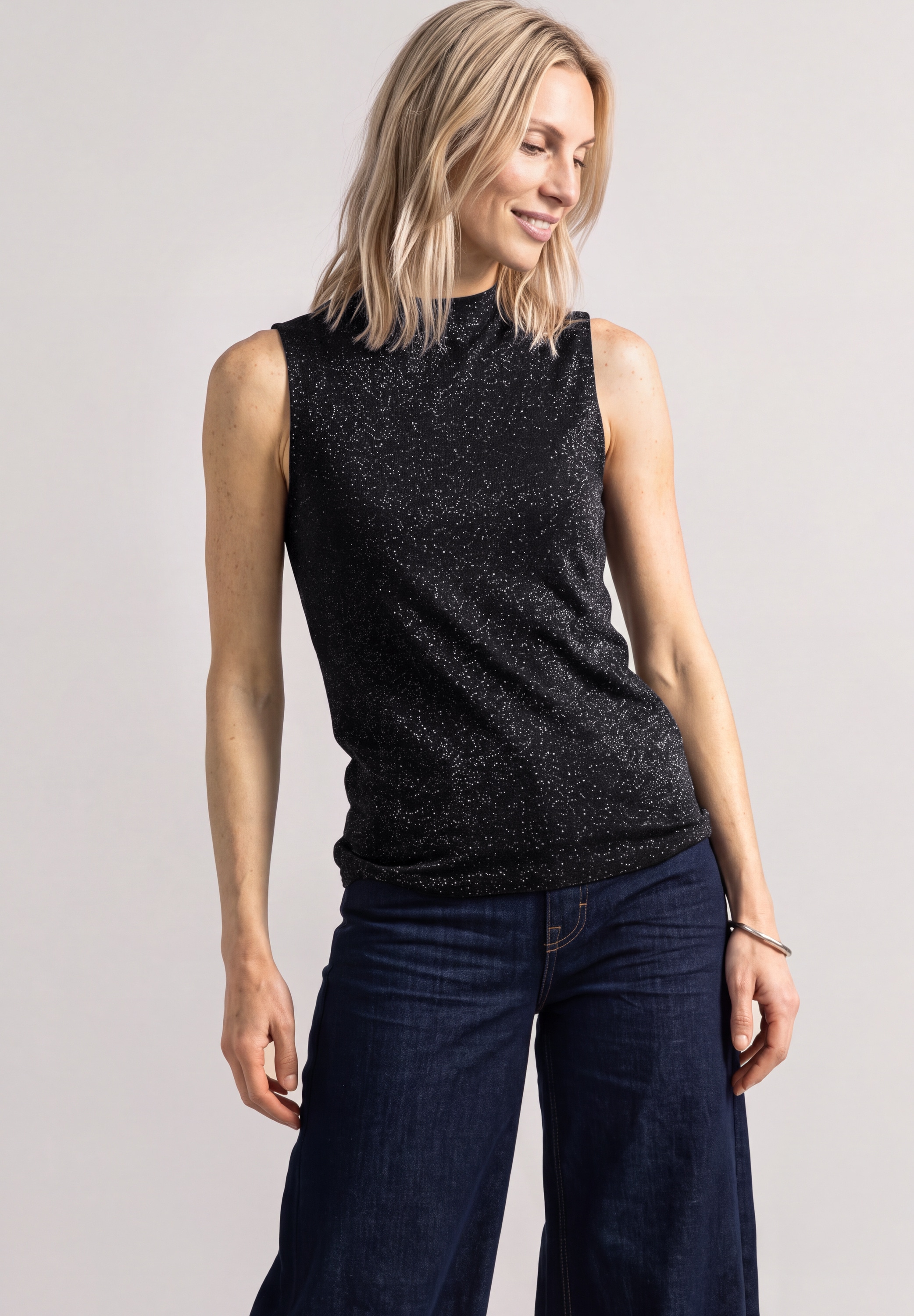 STREET ONE Shirttop aus softem Materialmix